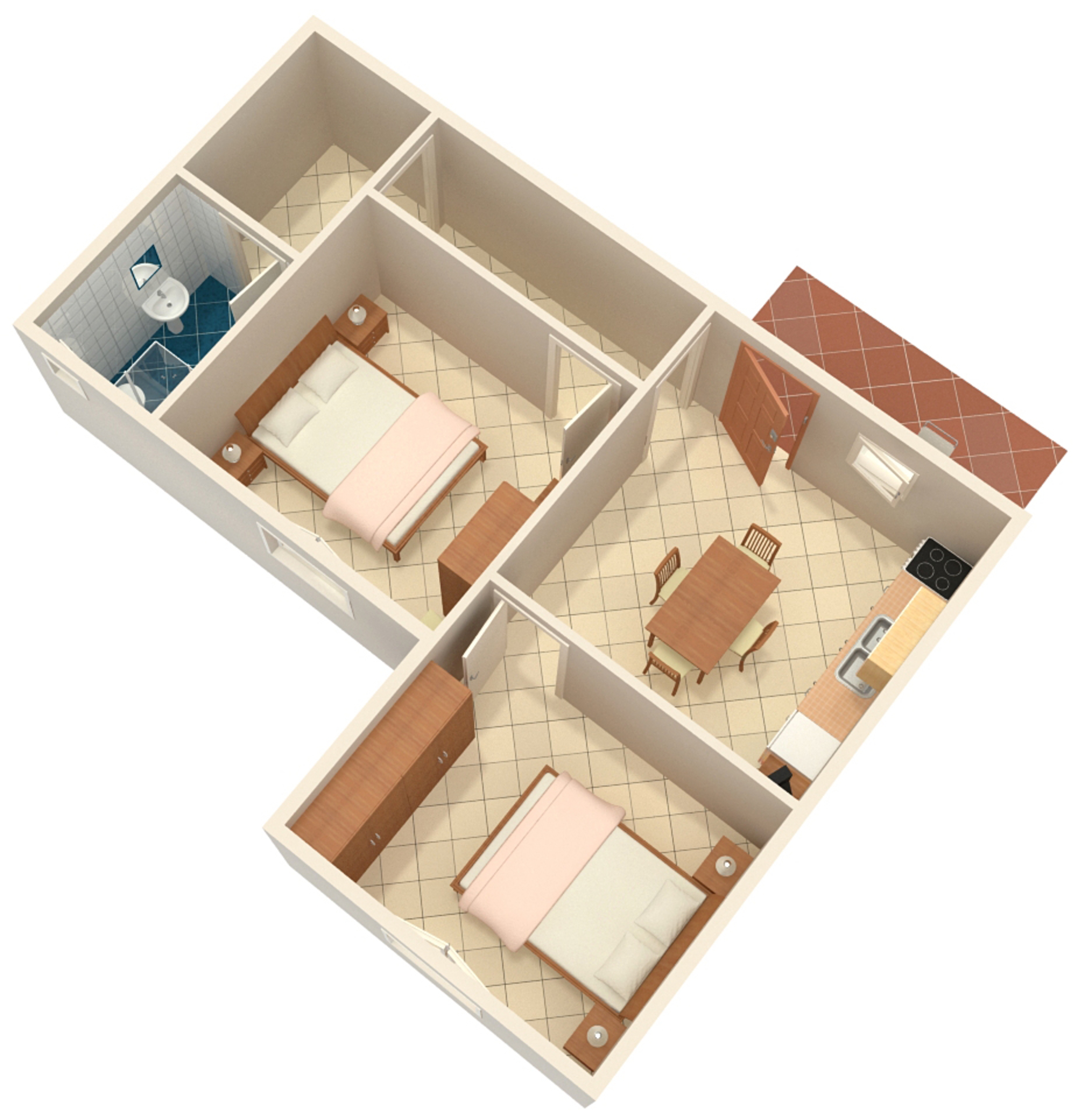 Two bedroom apartment with terrace Valbandon, Fažana  A-d