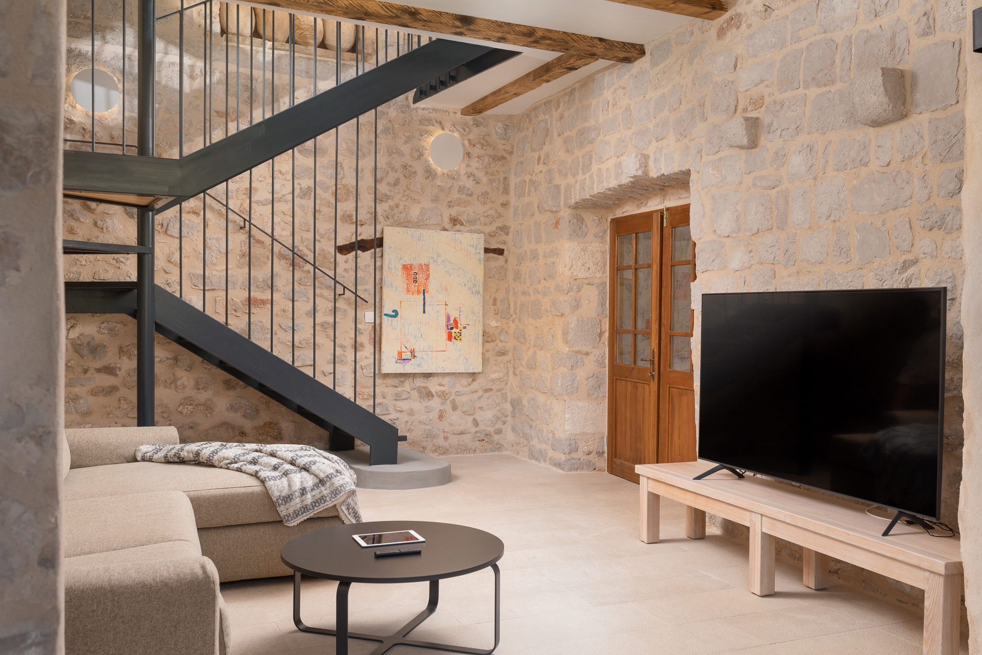One bedroom house with balcony and sea view Pitve, Hvar  K