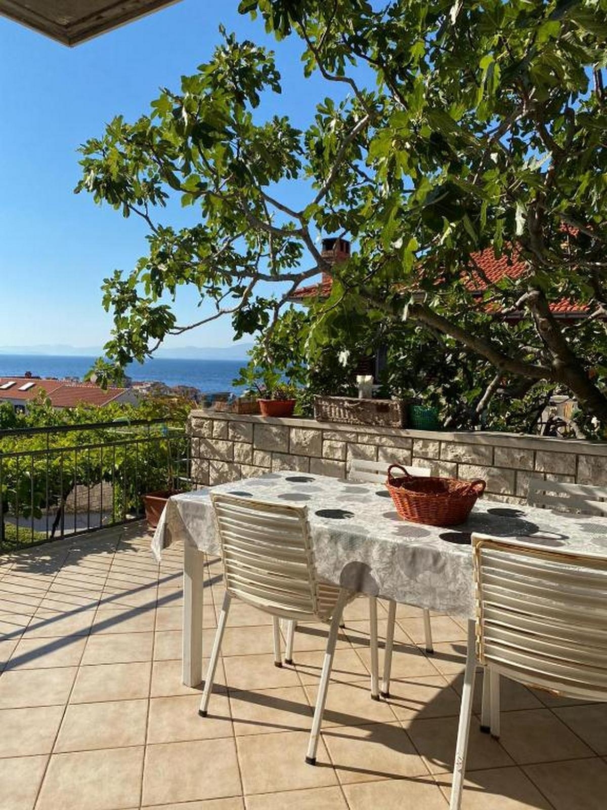 Two bedroom apartment with terrace and sea view Postira, Brač  A-a