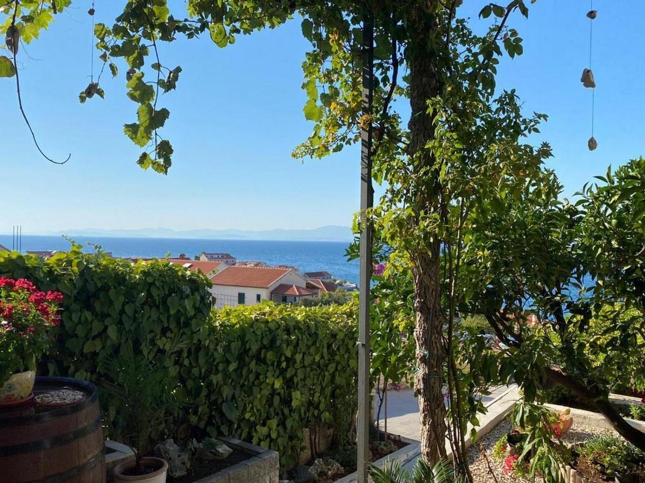 Two bedroom apartment with terrace and sea view Postira, Brač  A-a