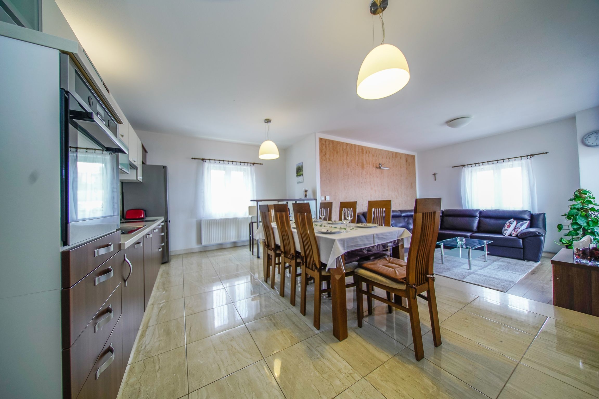 Three bedroom apartment with terrace and sea view Postira, Brač  A-b