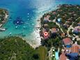 Szálláshely Potočnica, Pag, Szálláshely 222 - Apartmanok a tenger közelében kavicsos stranddal.