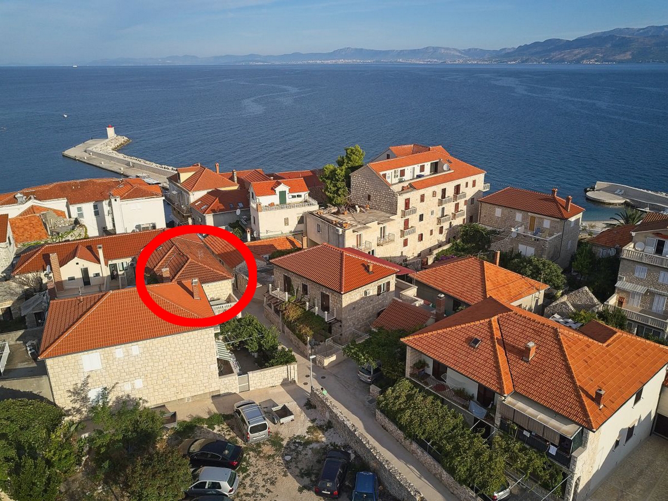Trosobni apartman s terasom Postira, Brač  A-a