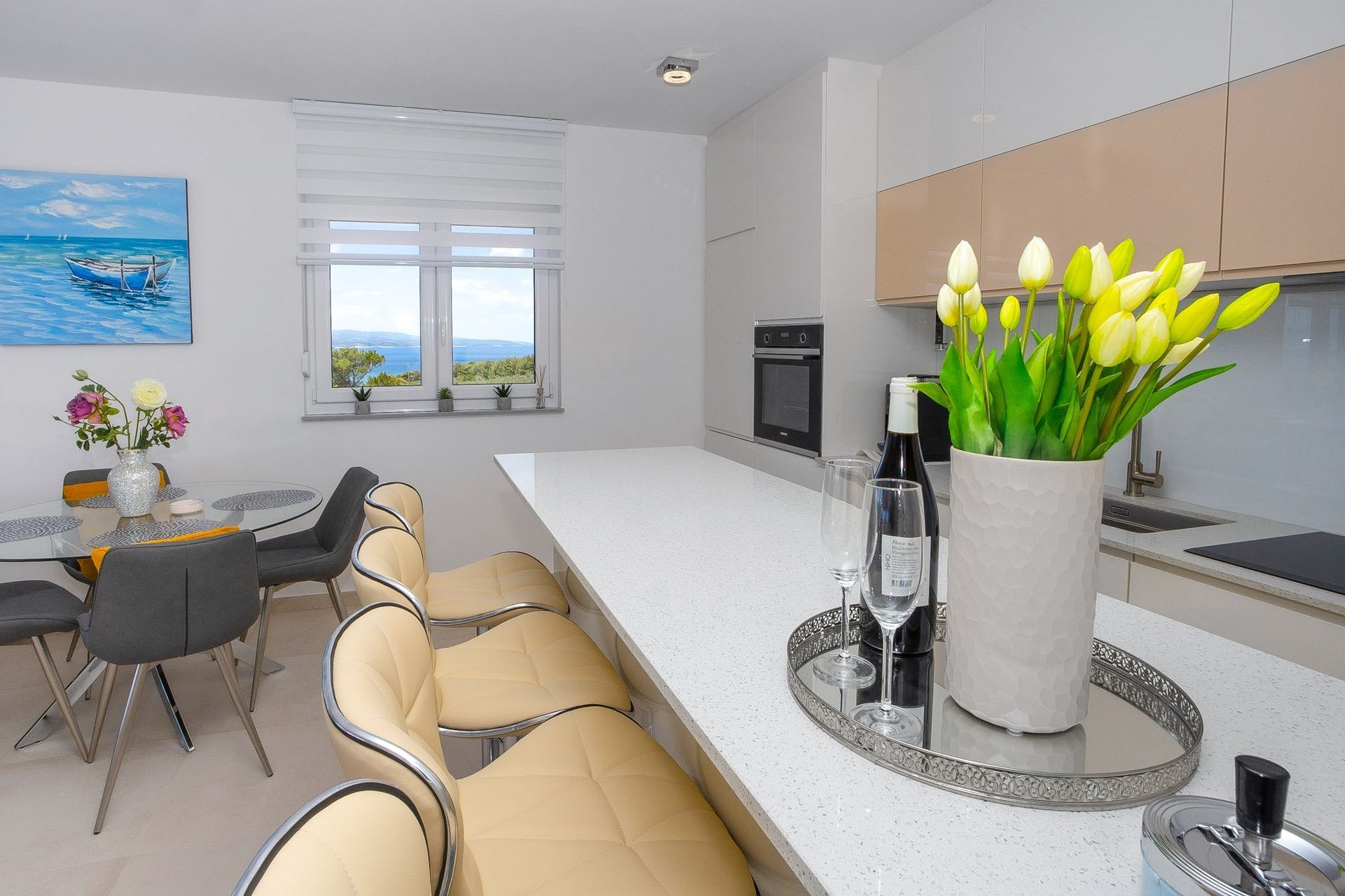 Two bedroom apartment with terrace and sea view Promajna, Makarska  A-a