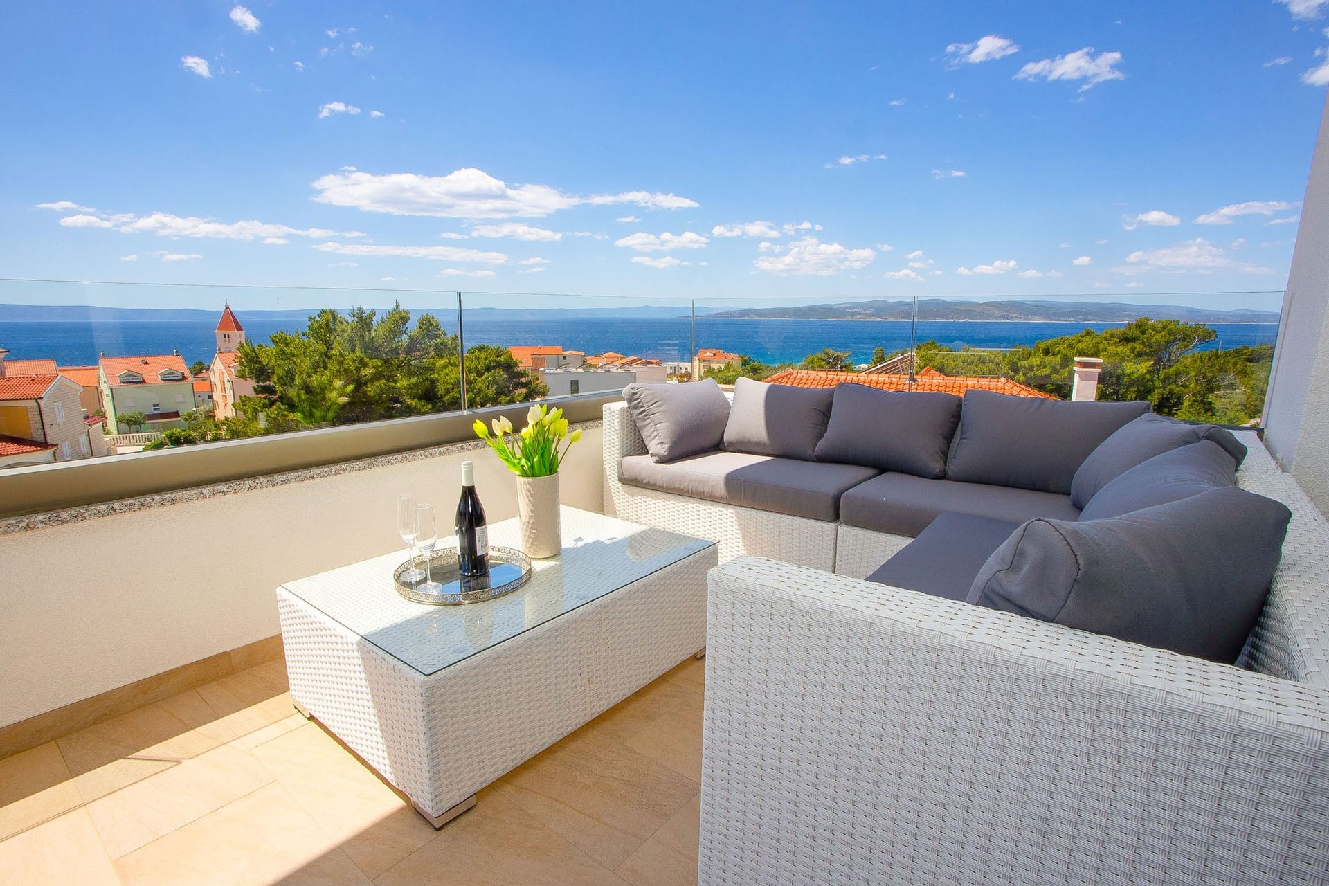 Two bedroom apartment with terrace and sea view Promajna, Makarska  A-a