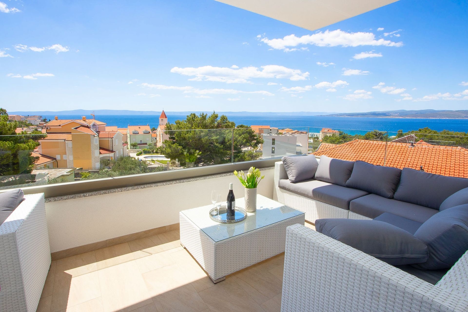 Two bedroom apartment with terrace and sea view Promajna, Makarska  A-a