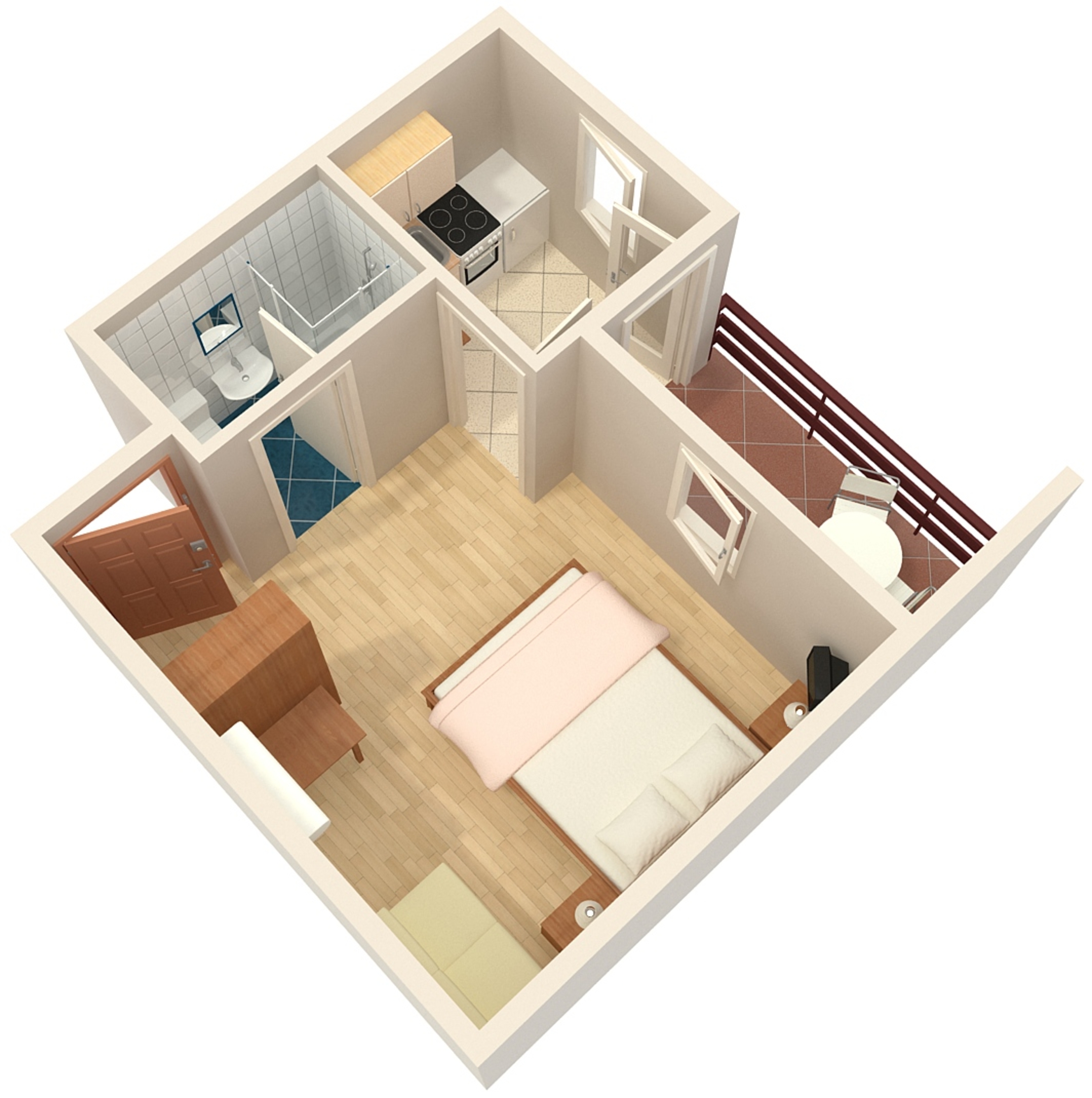 One bedroom apartment with terrace Premantura, Medulin  A-b