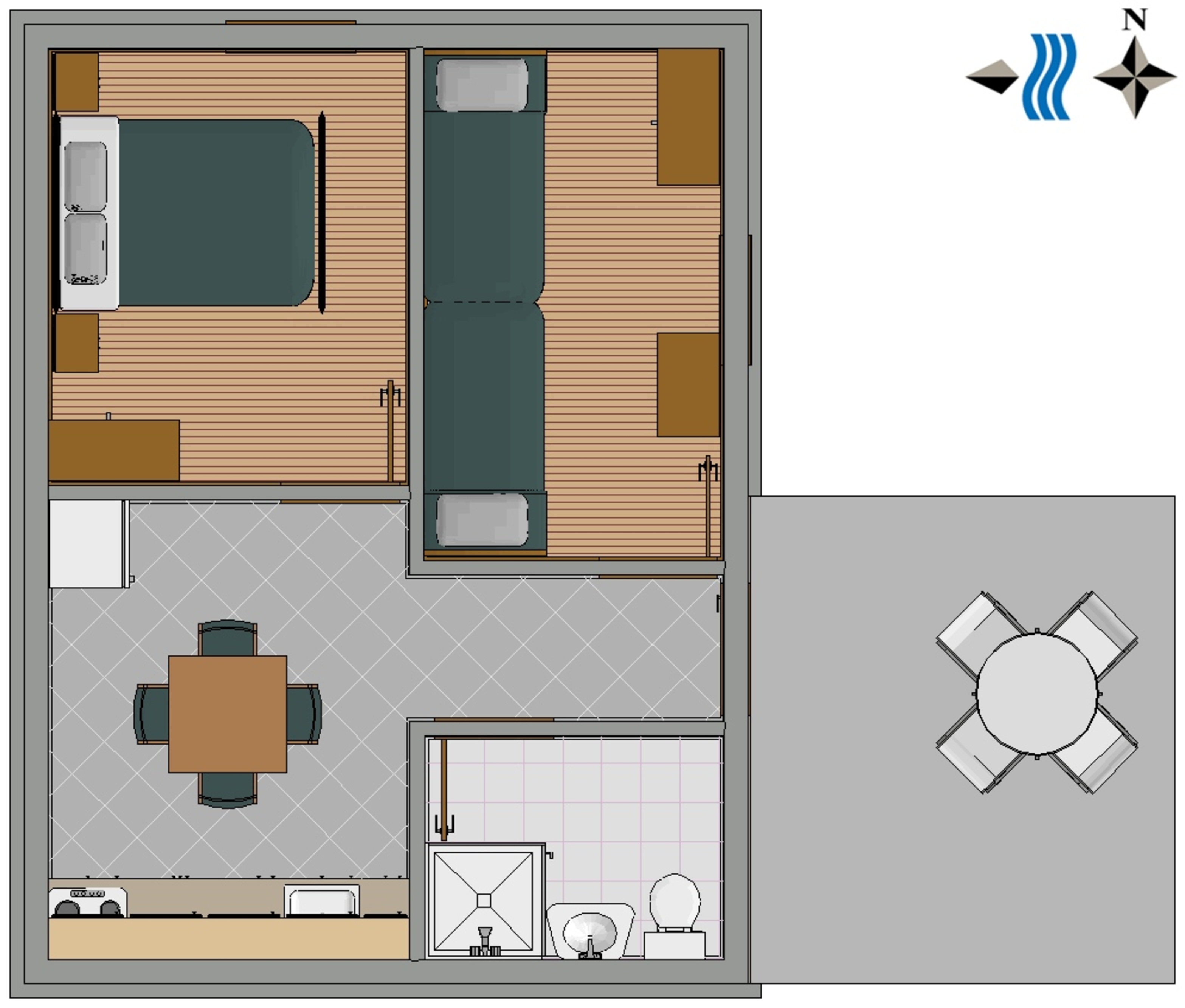 Two bedroom apartment with terrace Banjole, Pula  A-b