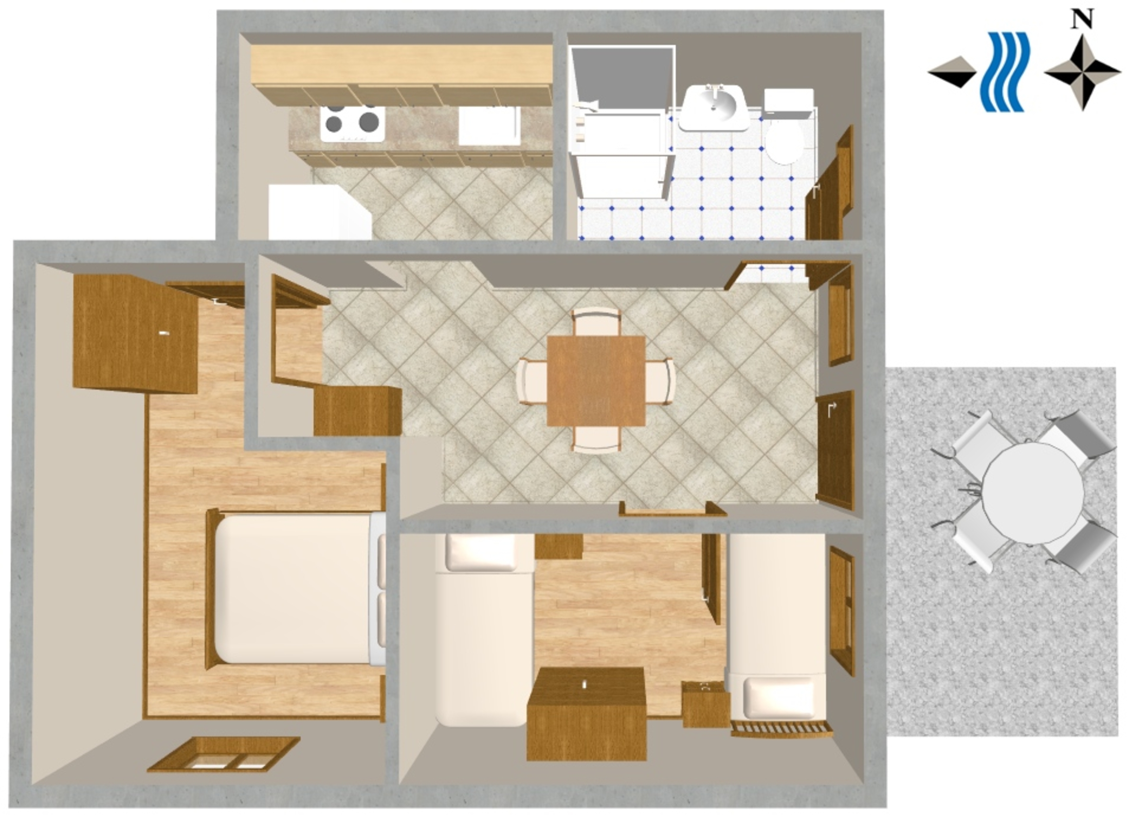 Two bedroom apartment with terrace Banjole, Pula  A-c