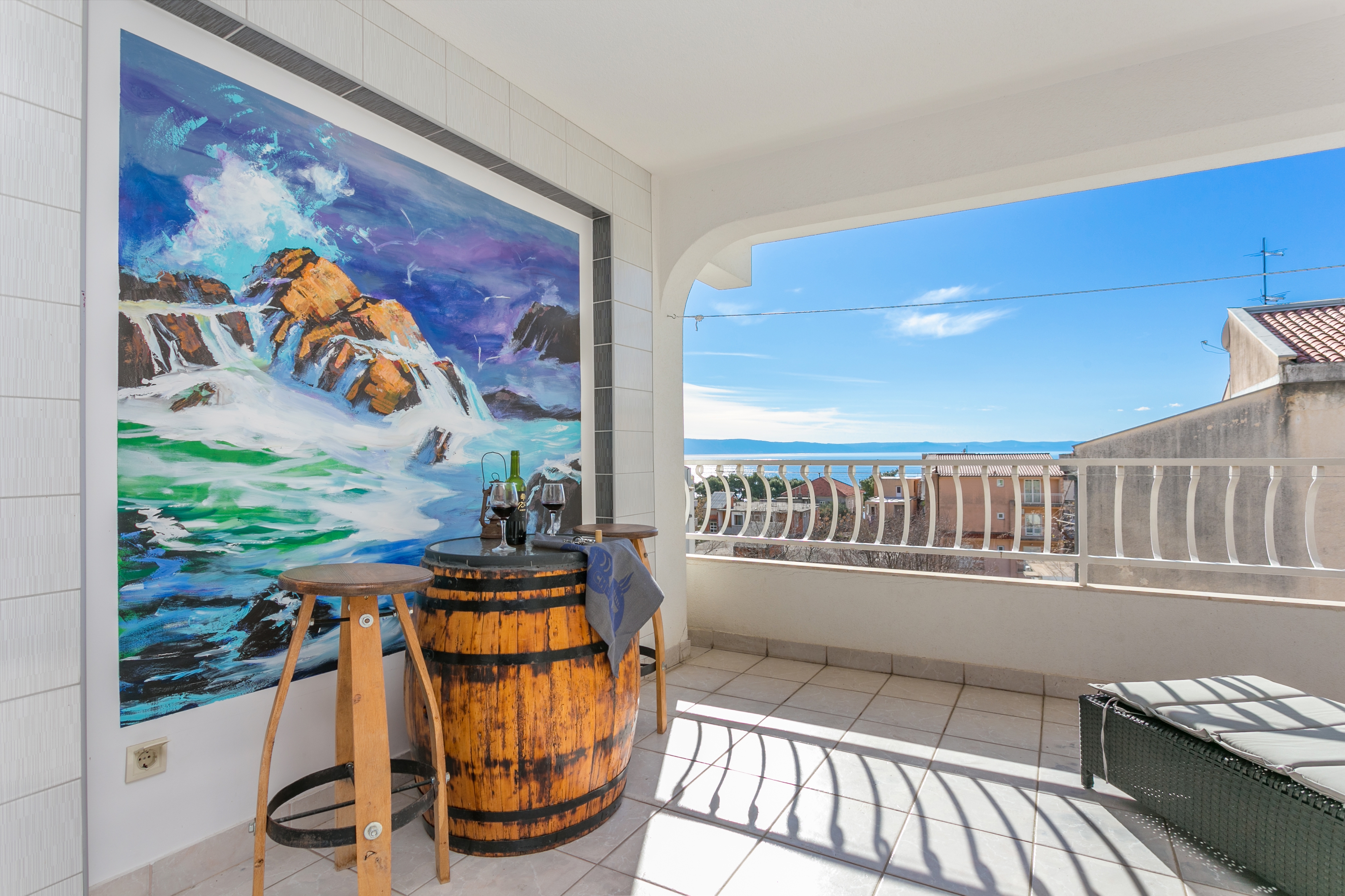 Two bedroom apartment with terrace and sea view Tučepi, Makarska  A-b
