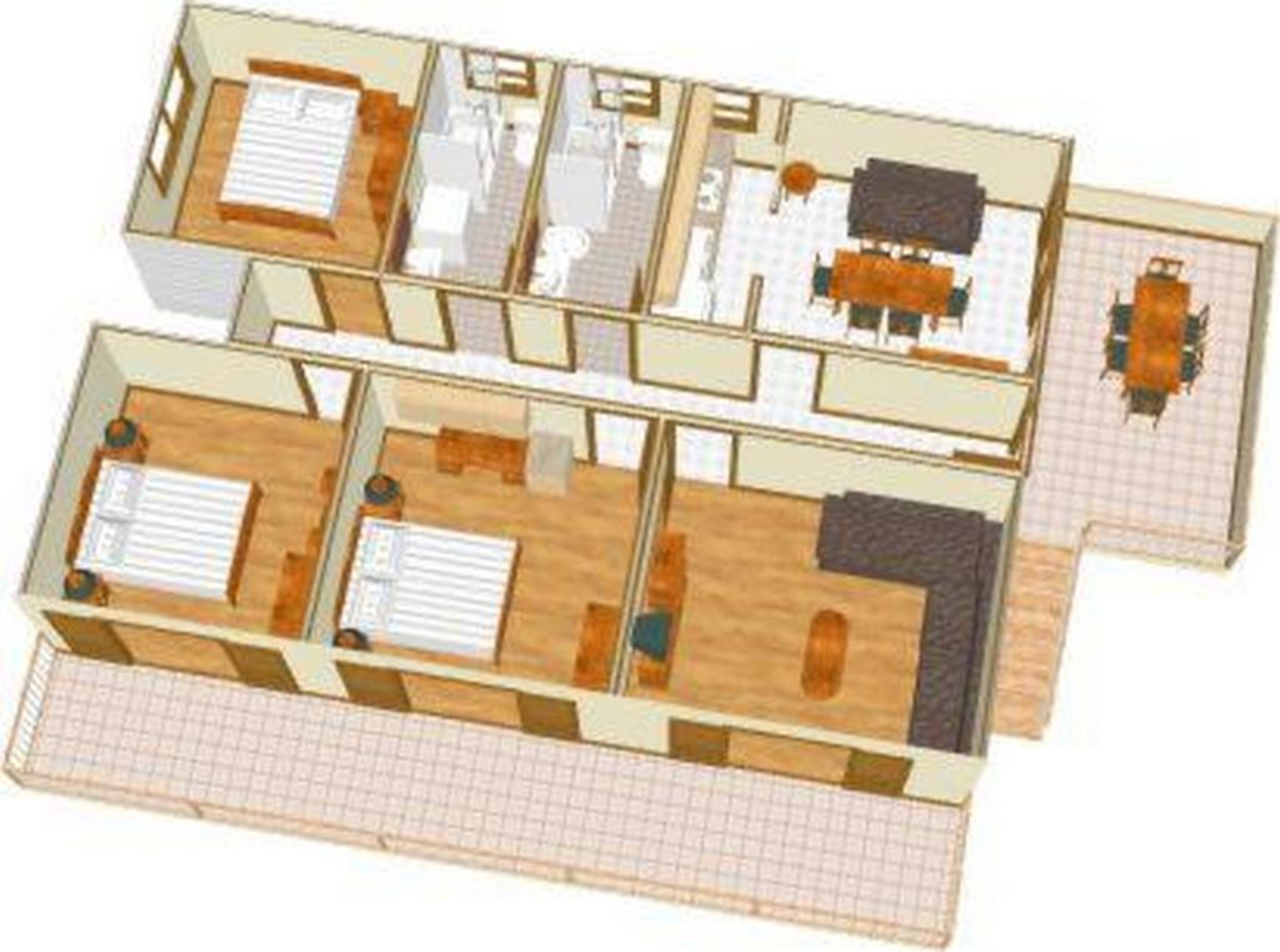 Three bedroom apartment with terrace and sea view Podgora, Makarska  A-a