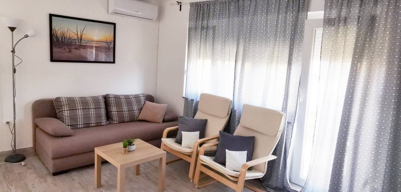 Two bedroom apartment with balcony and sea view Krk  A-b