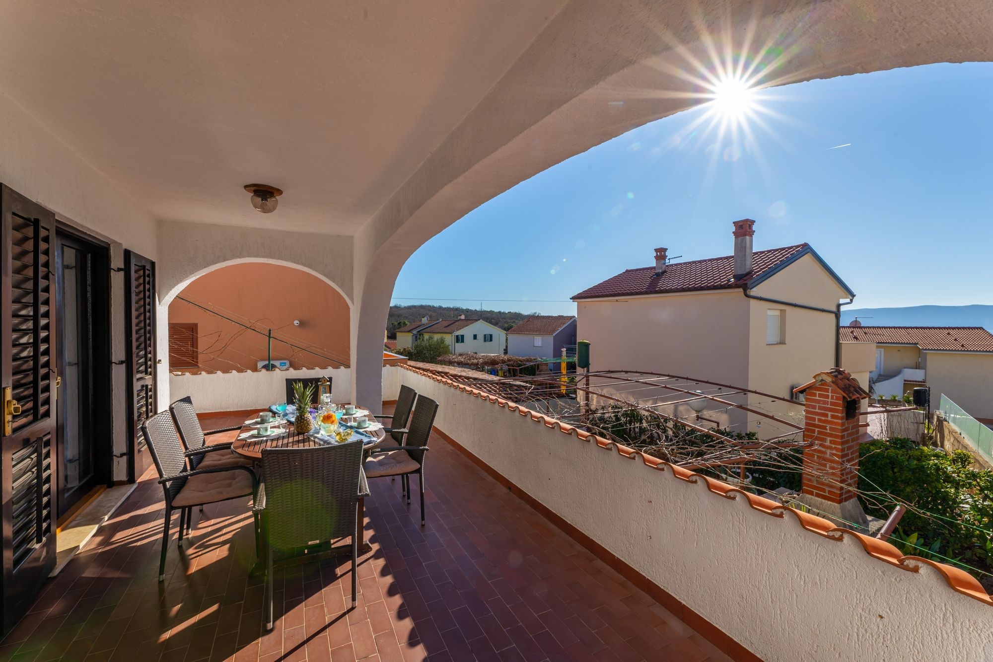 Three bedroom apartment with terrace and sea view Pinezići, Krk  A-a