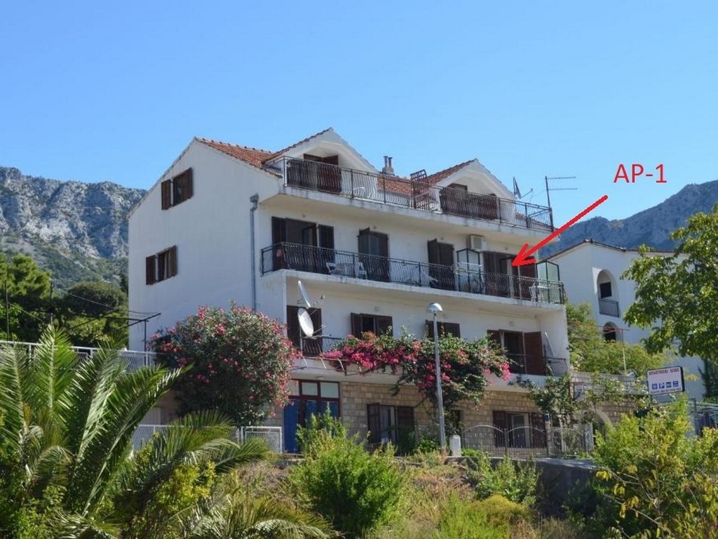 One bedroom apartment with balcony and sea view Gradac, Makarska (A-22460-b)