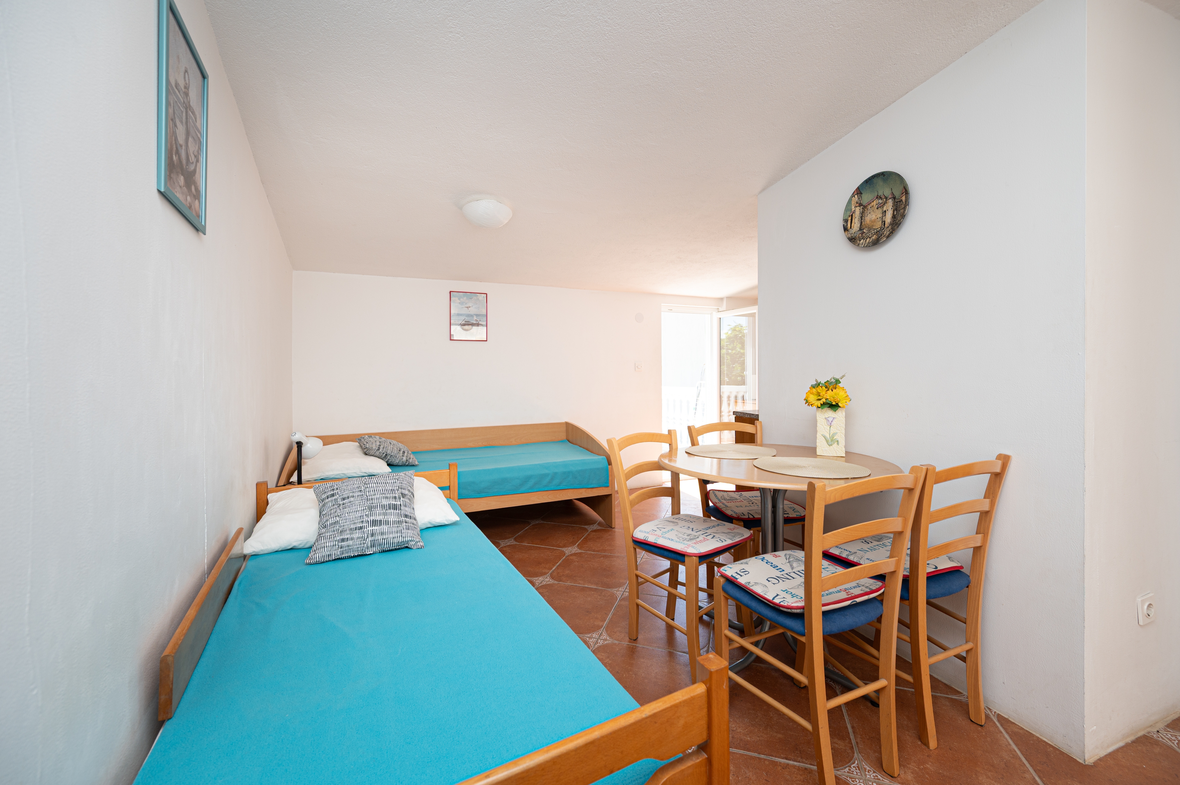 One bedroom apartment with terrace and sea view Pakoštane, Biograd (A-22462-b)