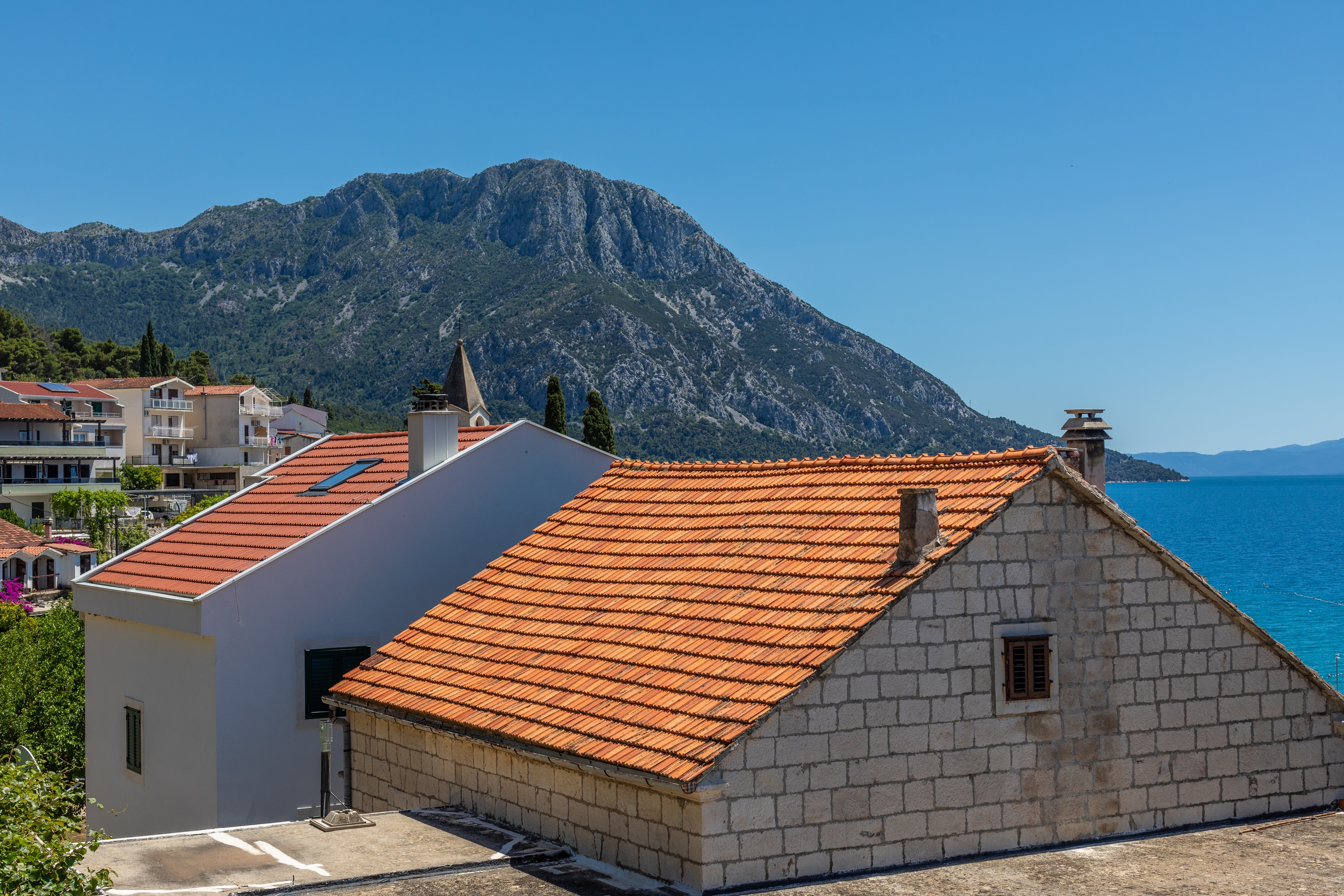 Two bedroom apartment with terrace and sea view Brist, Makarska  A-c
