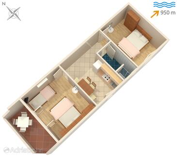 Plan Premantura, Plan in the apartment, dopusteni kucni ljubimci i WIFI.