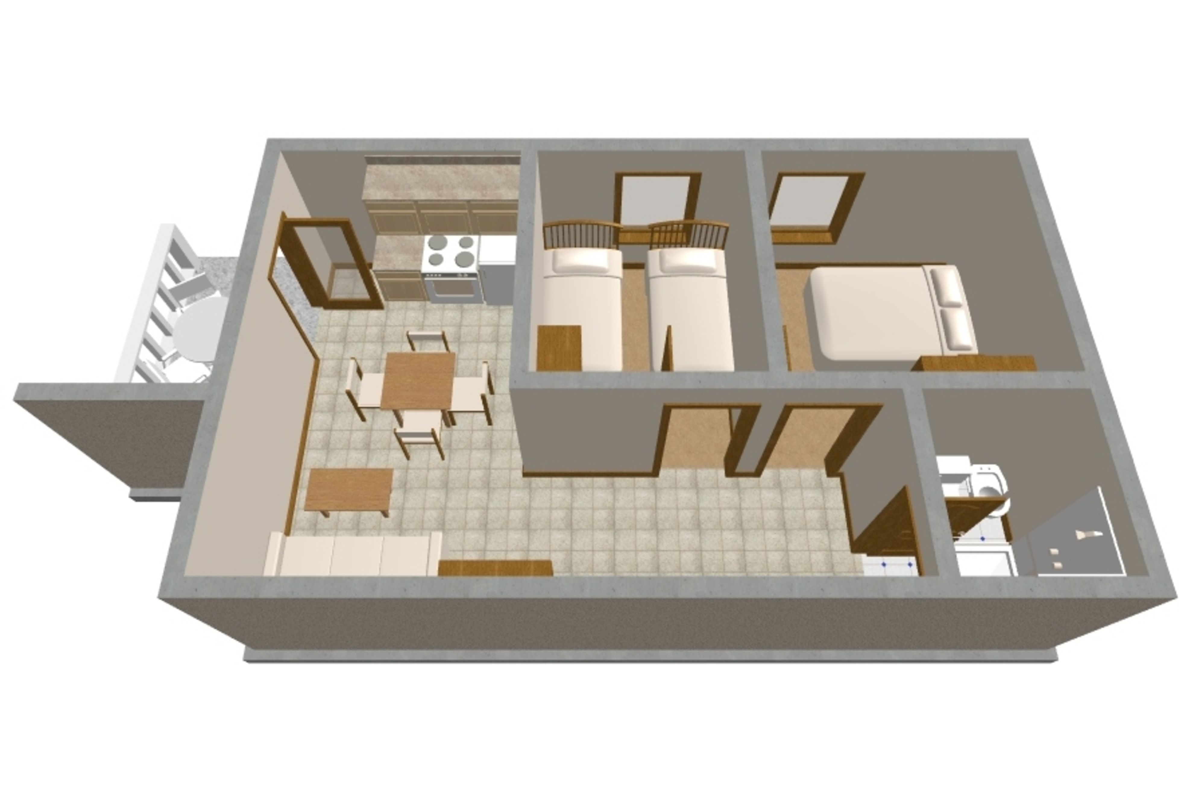 Two bedroom apartment with terrace Povljana, Pag  A-a