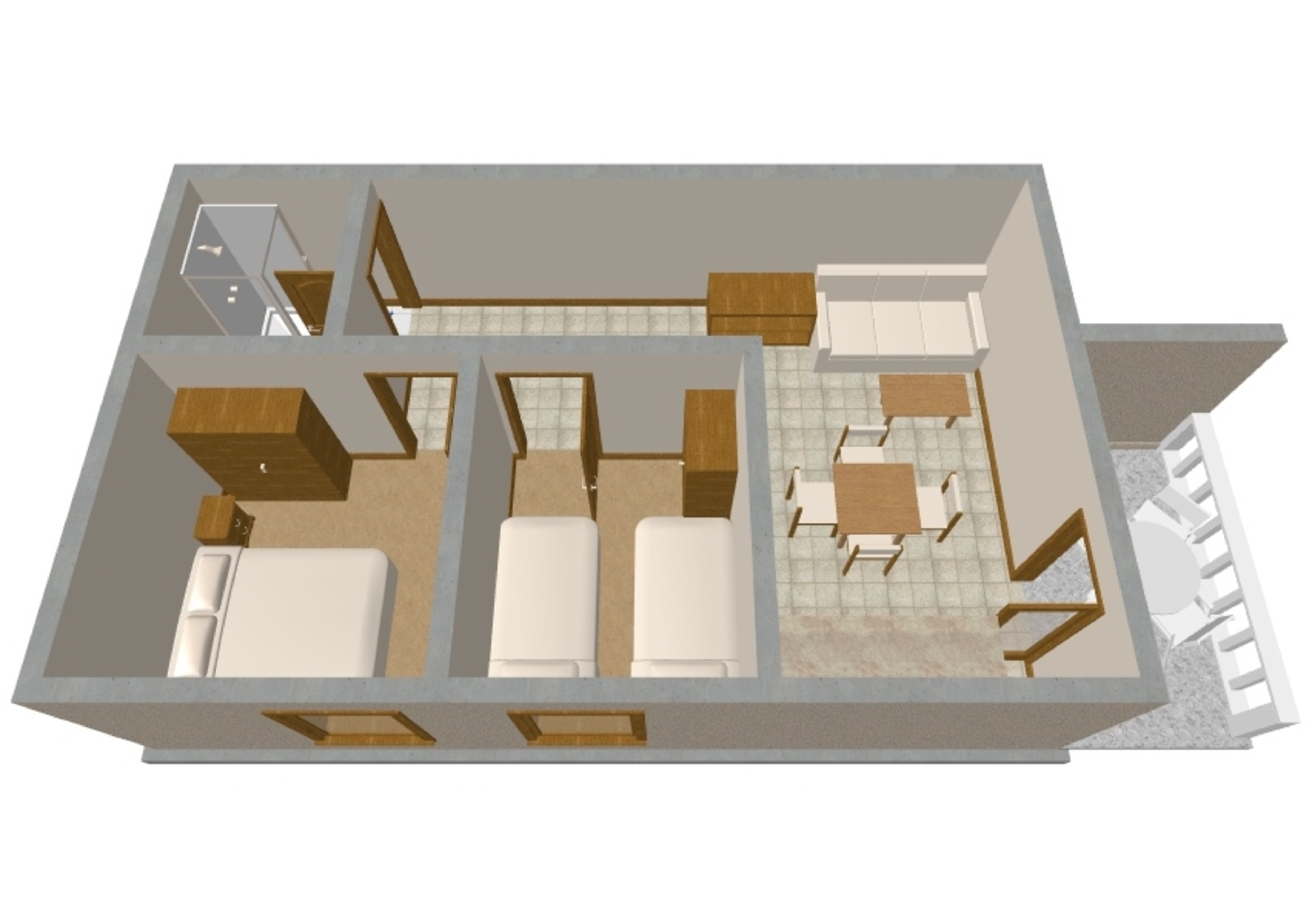 Two bedroom apartment with terrace Povljana, Pag  A-a