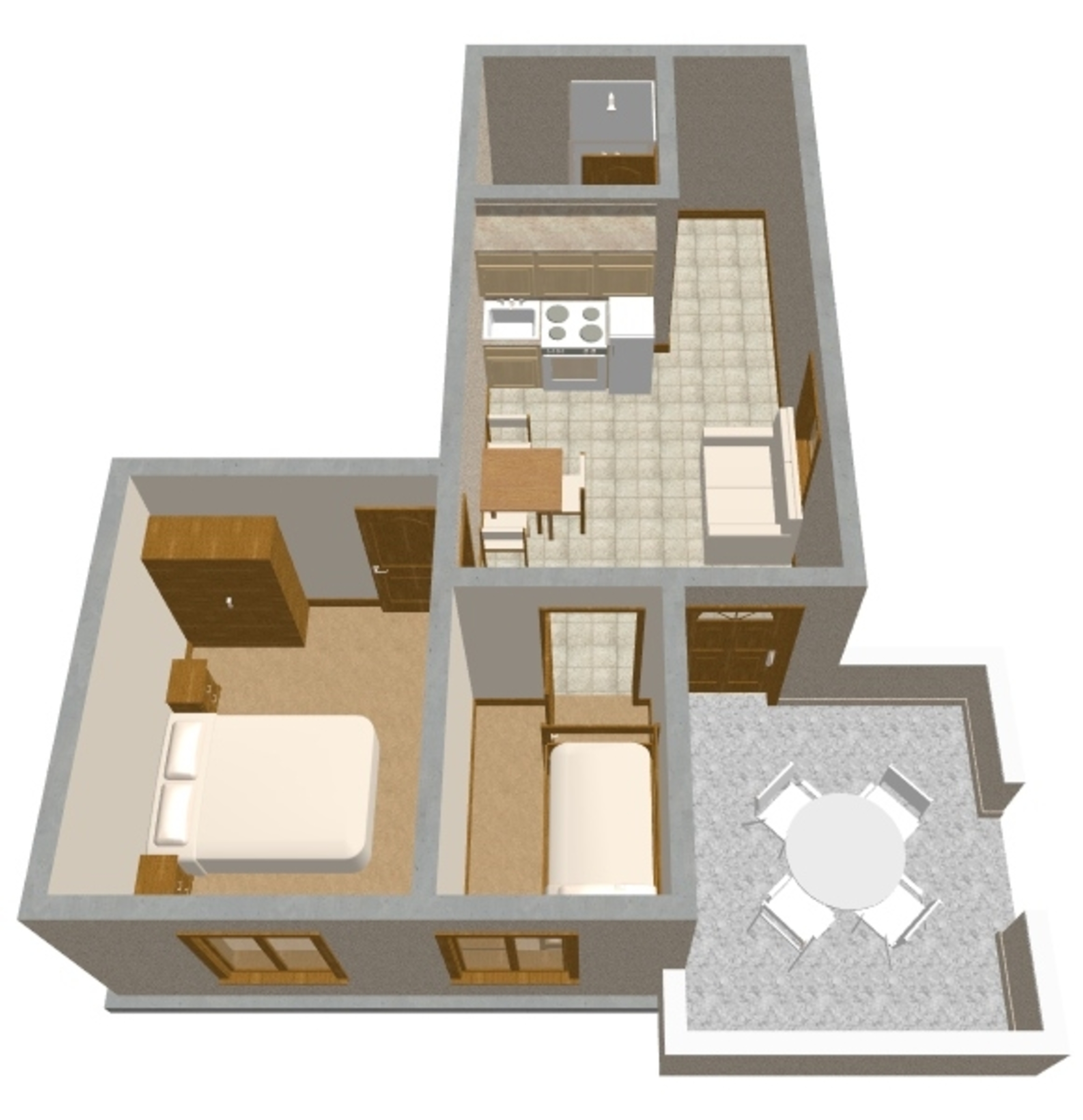 Two bedroom apartment with terrace Povljana, Pag  A-b