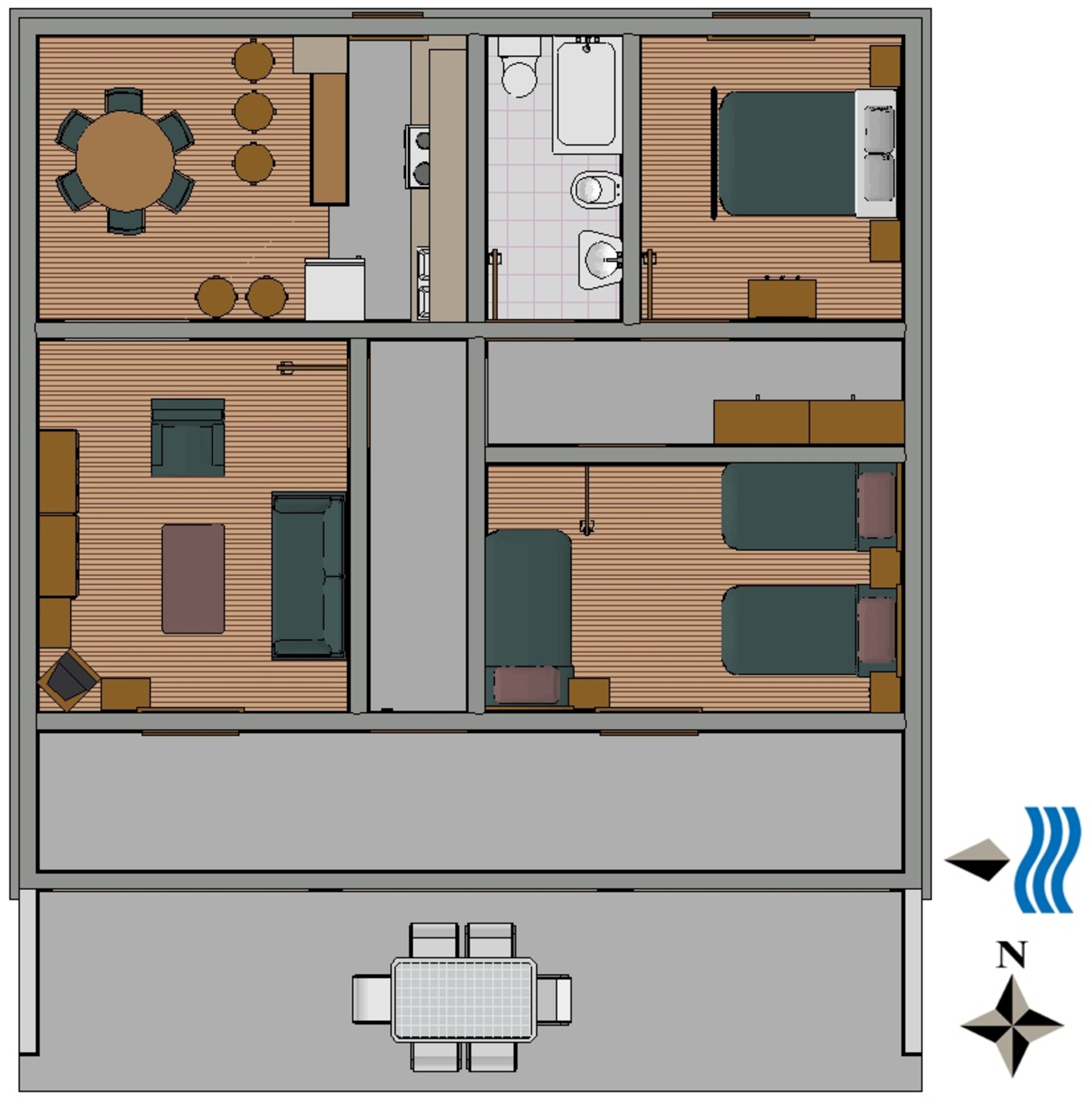 Two bedroom apartment with terrace Pula  A-a