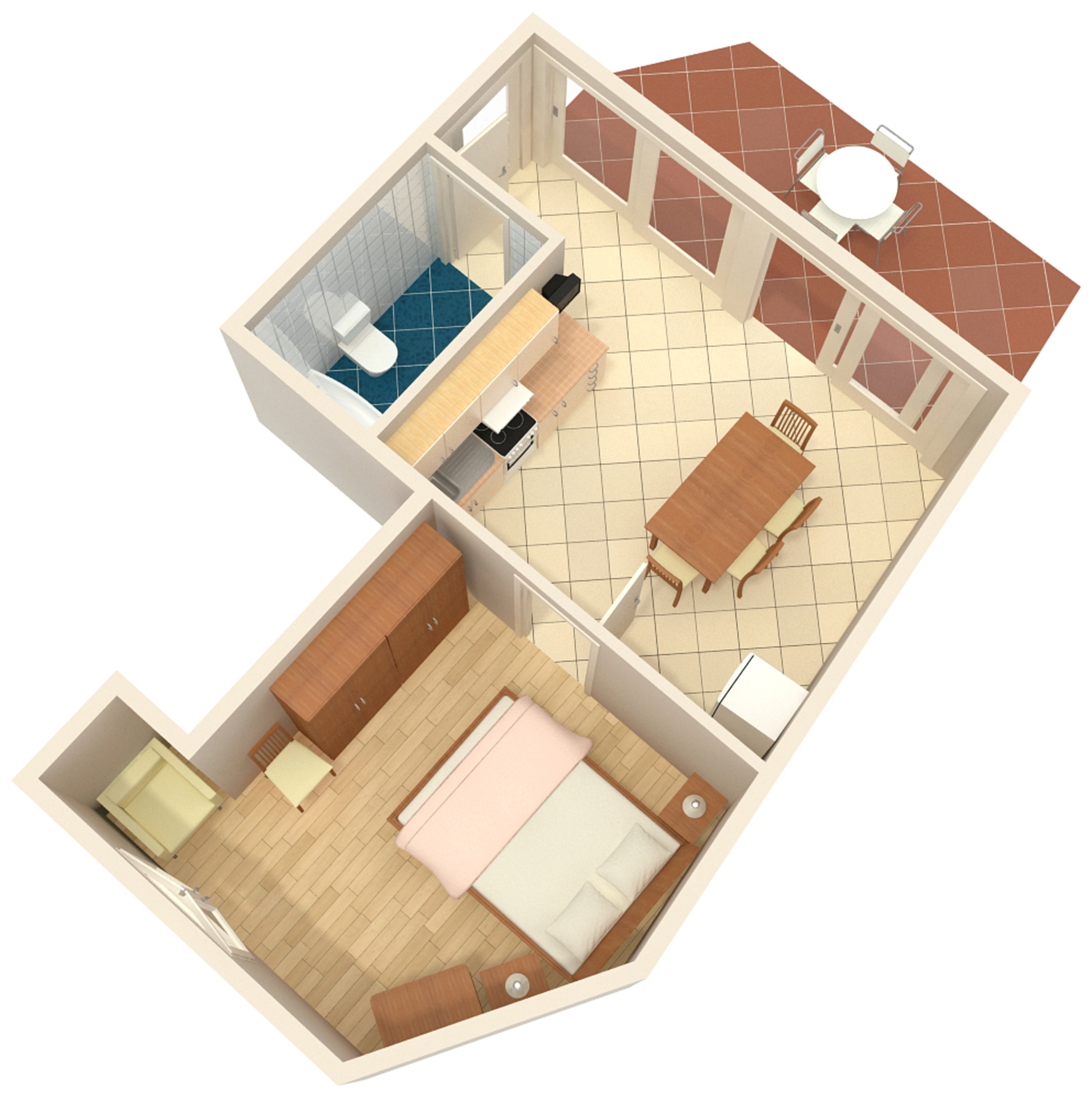 One bedroom apartment with terrace Medulin  A-c