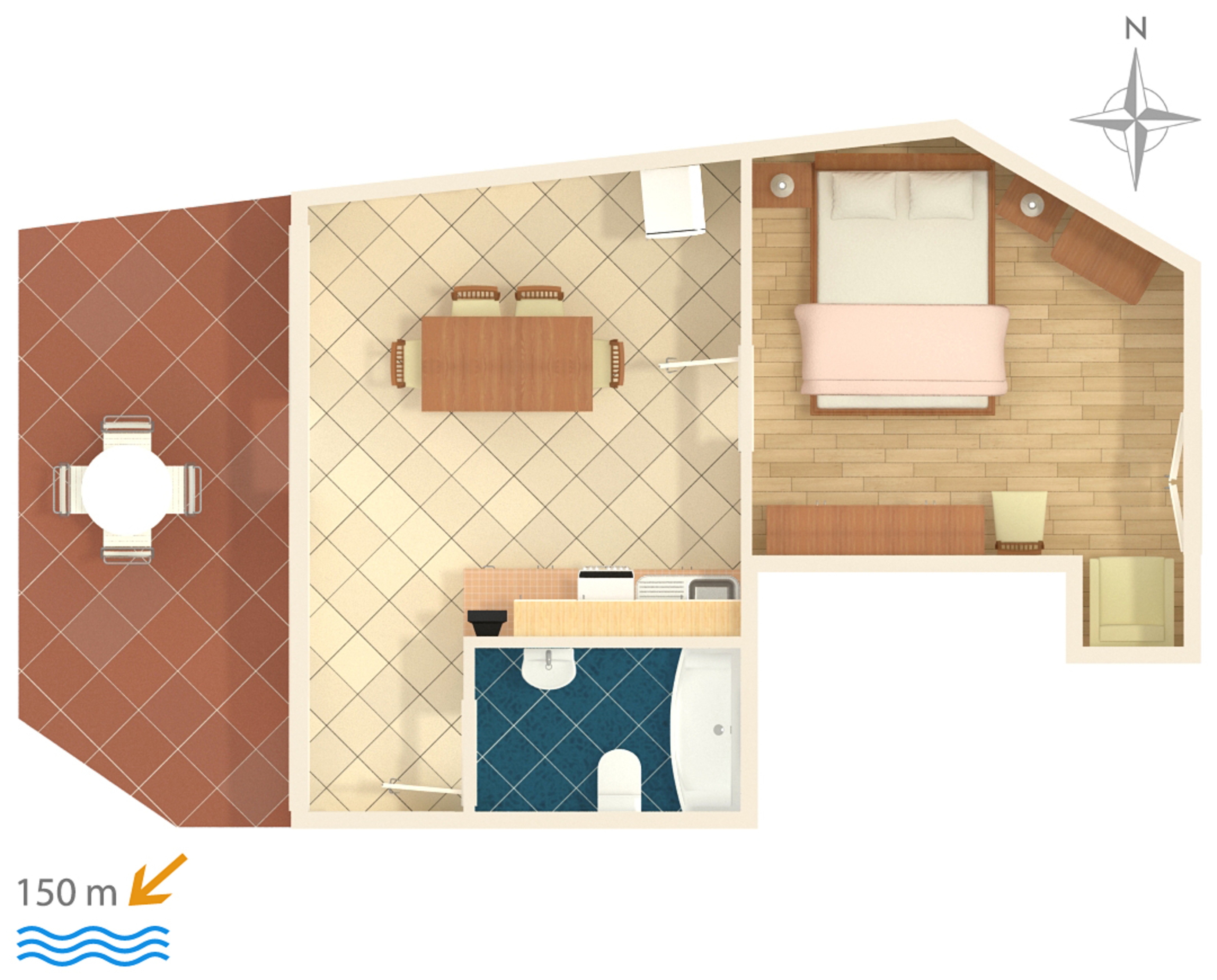 One bedroom apartment with terrace Medulin  A-c