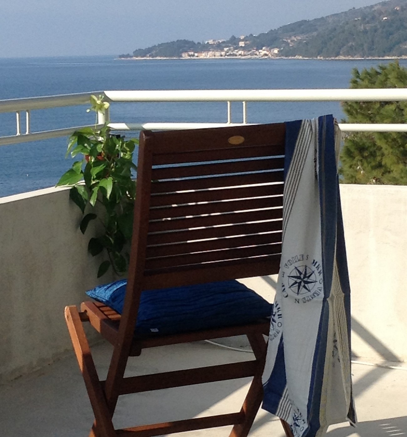 One bedroom apartment with terrace and sea view Drašnice, Makarska  A-c