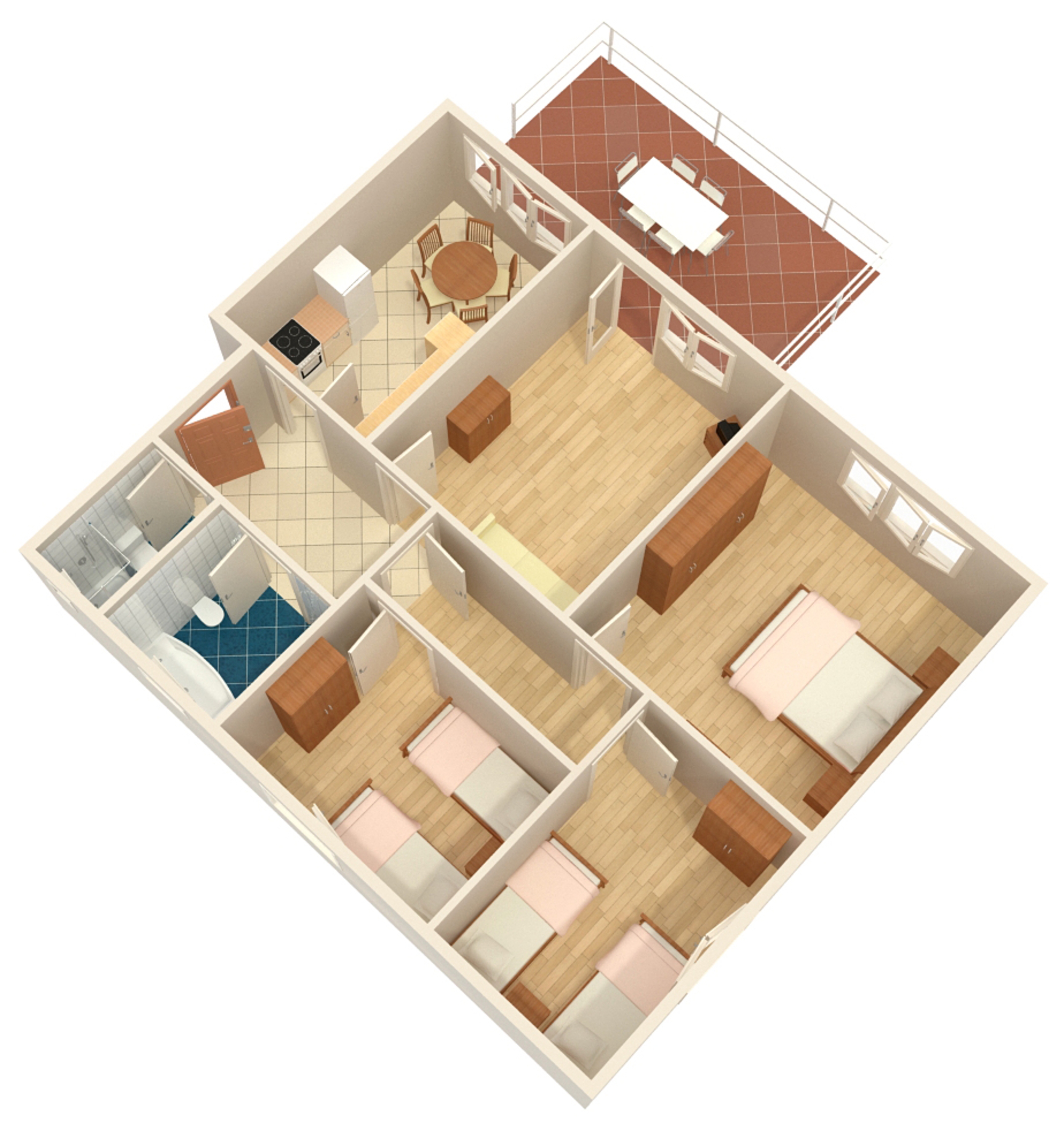 Three bedroom apartment with terrace Banjole, Pula  A-a