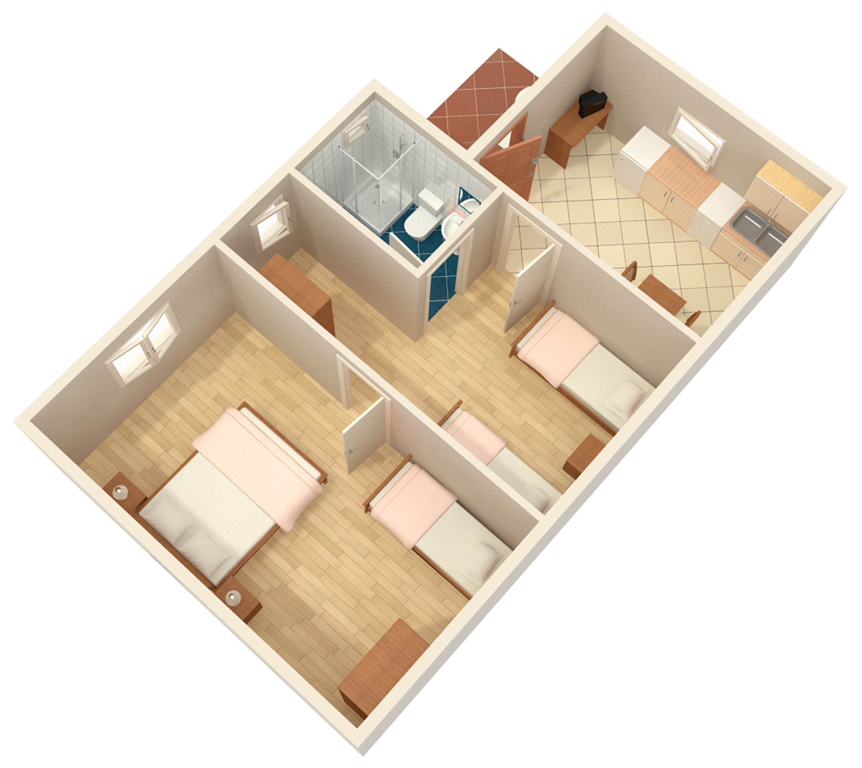 One bedroom apartment with terrace Banjole, Pula  A-b
