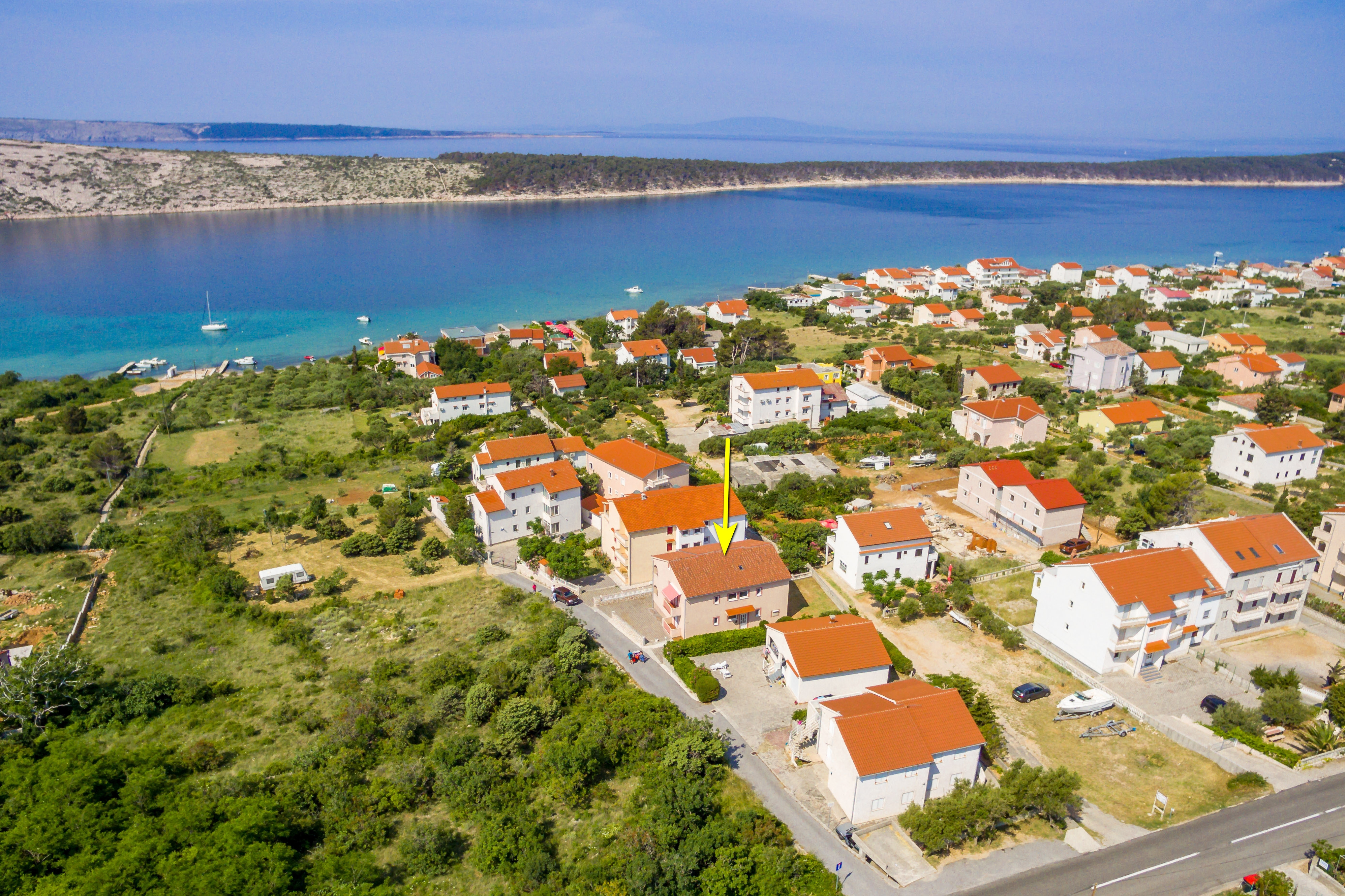 One bedroom apartment with terrace and sea view Barbat, Rab (A-22584-a)