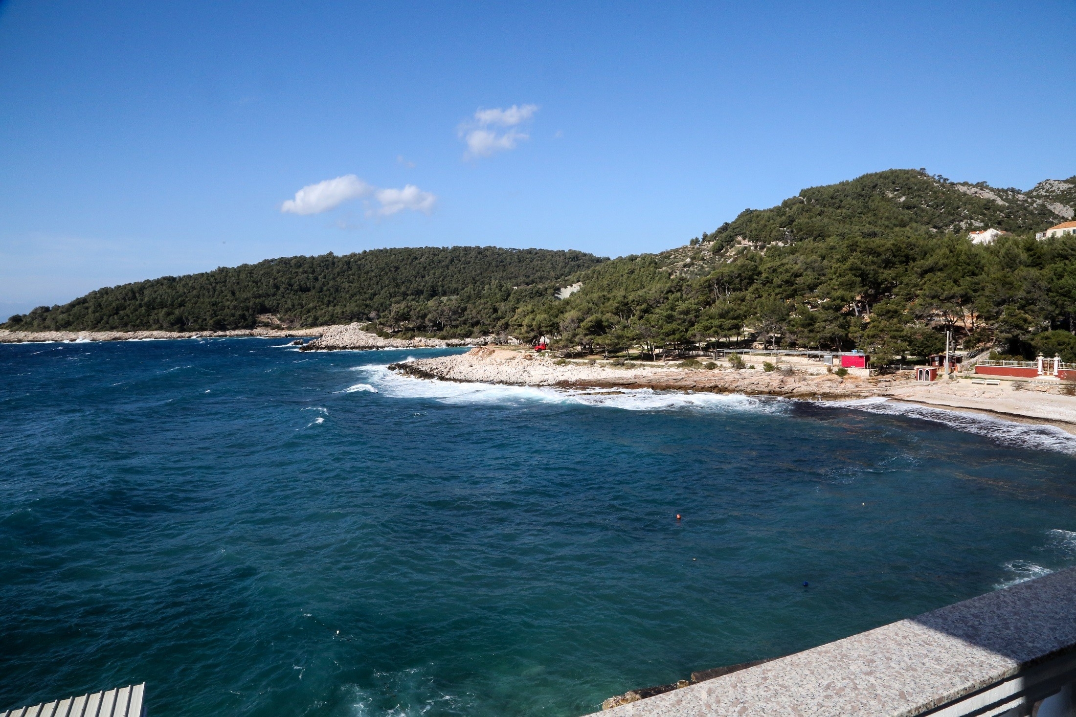 Studio flat with balcony and sea view Milna, Hvar  AS-c