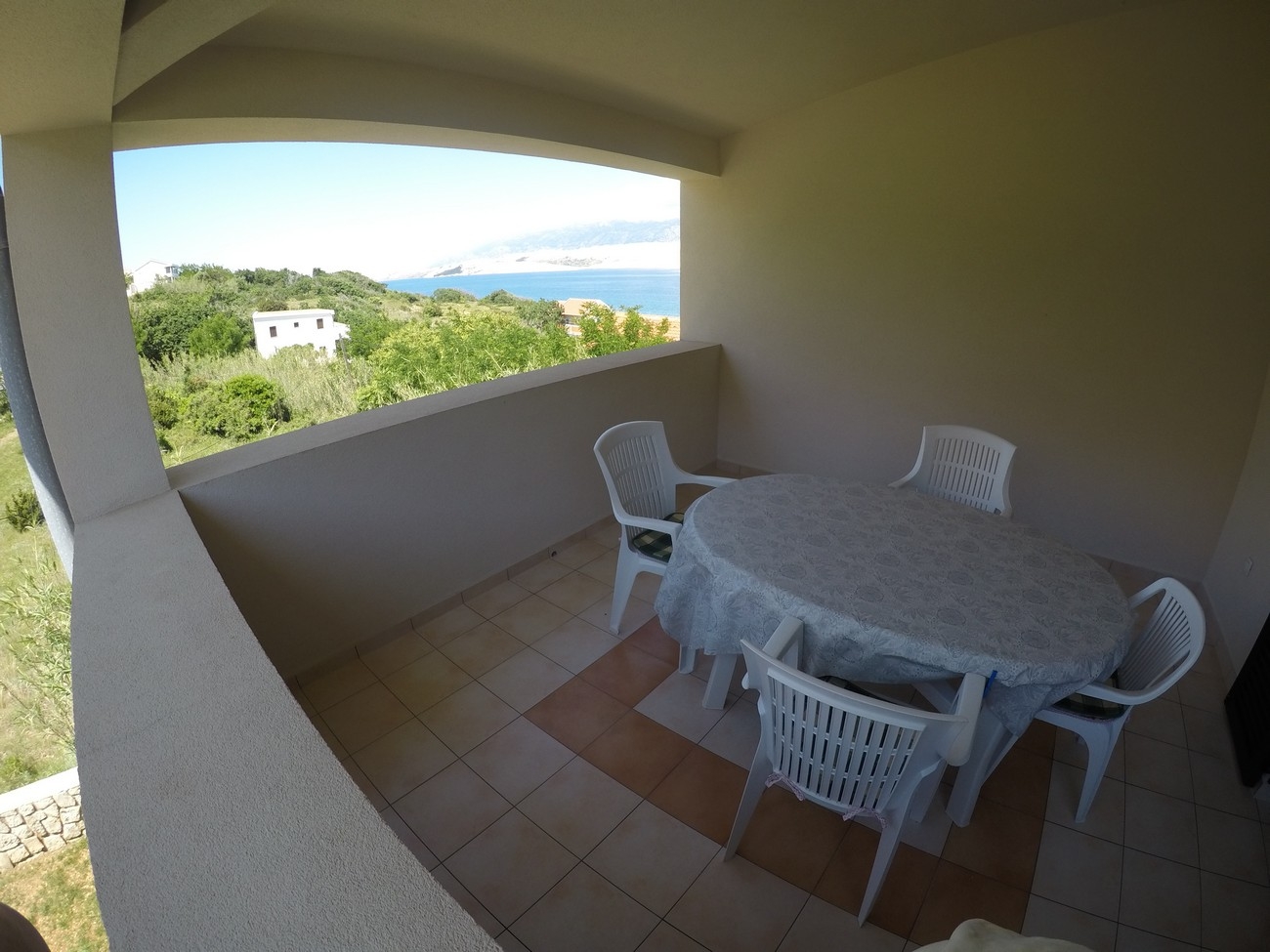 One bedroom apartment with terrace and sea view Bošana, Pag  A-d