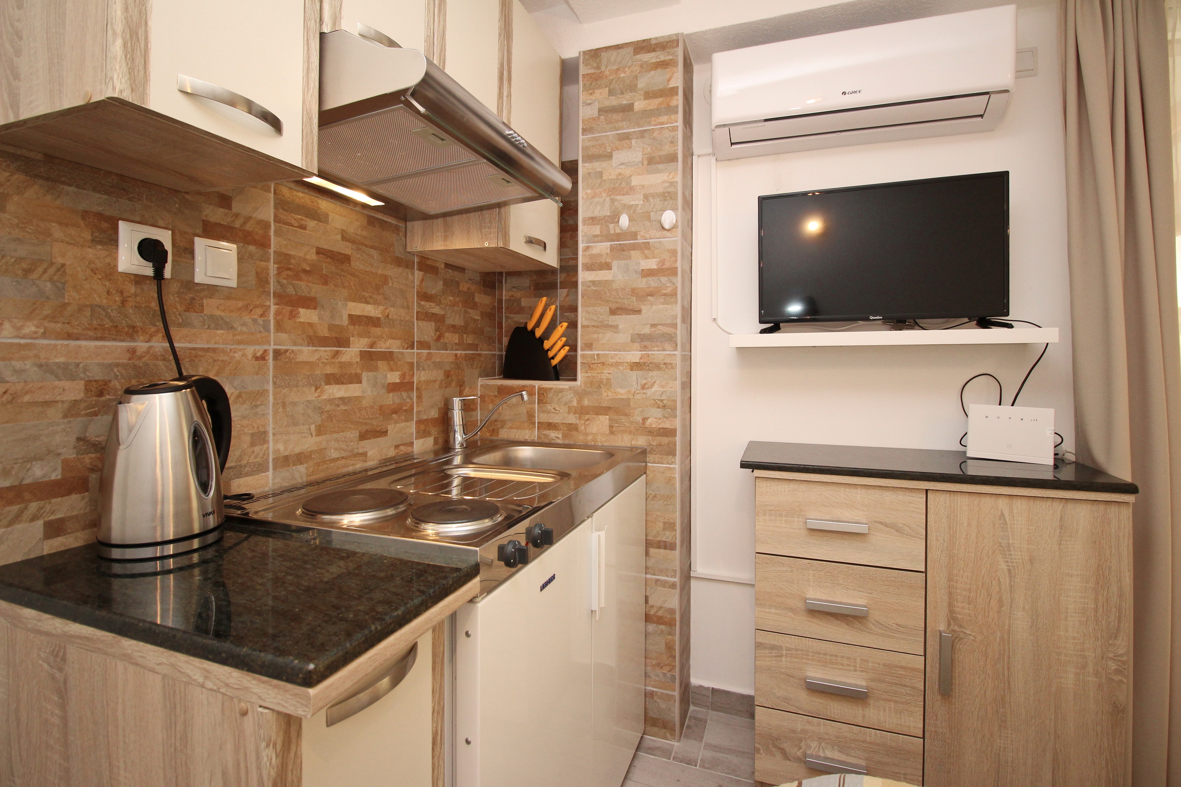 Studio flat with terrace Baška, Krk (AS-22700-a)