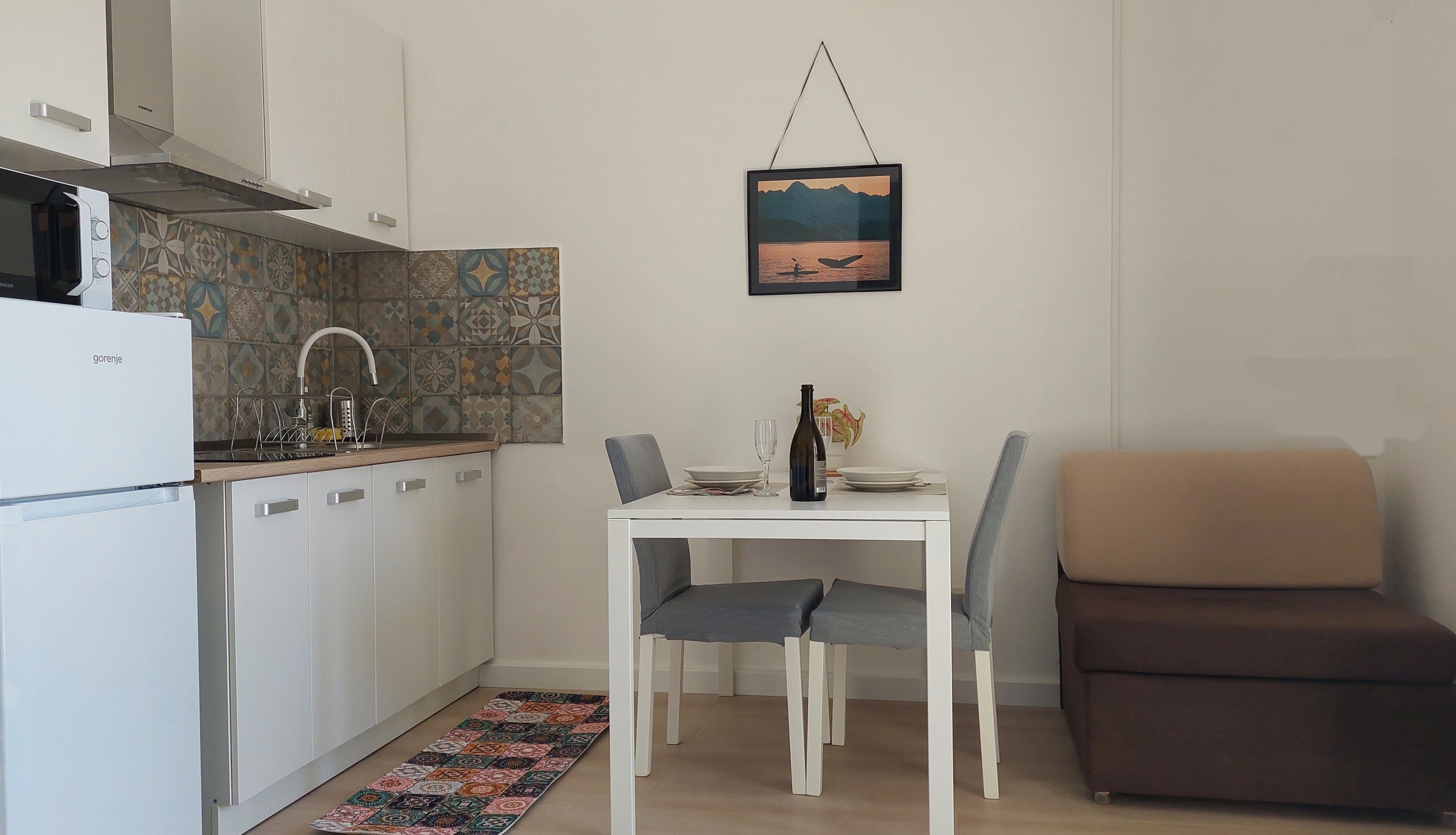 One bedroom apartment with balcony and sea view Žaborić, Šibenik (A-22701-d)