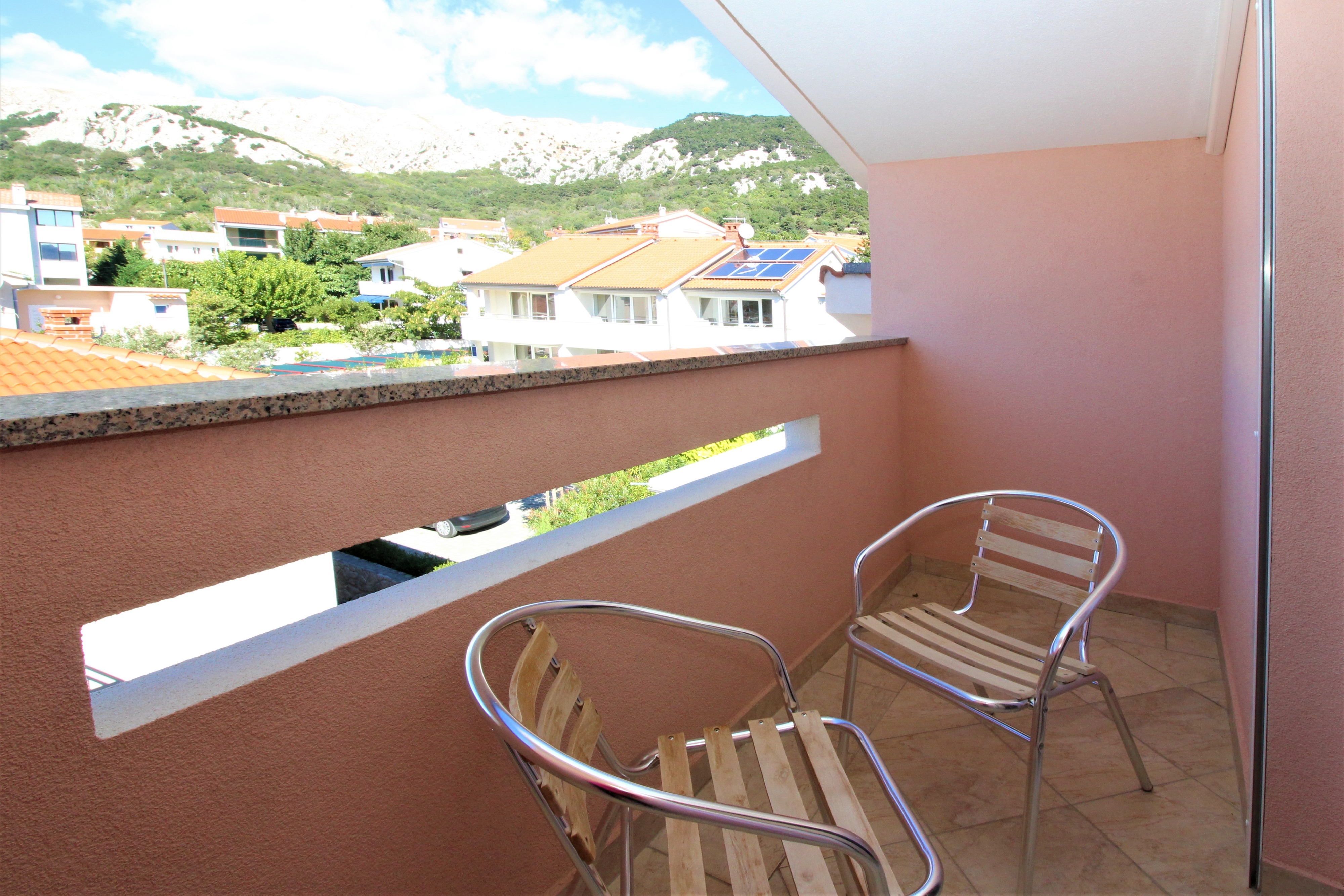 Two bedroom apartment with balcony and sea view Baška, Krk  A-h
