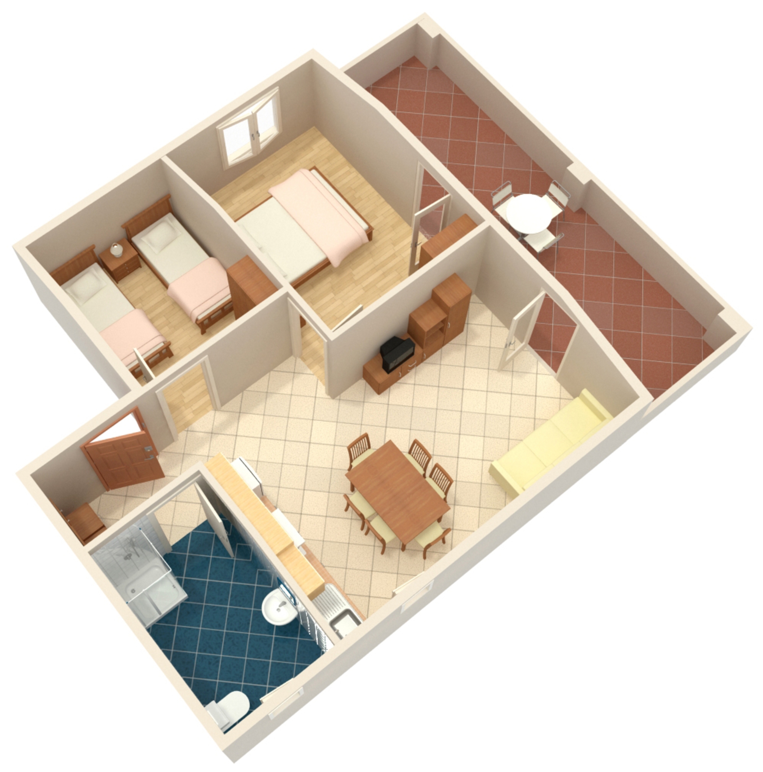 Two bedroom apartment with terrace and sea view Medulin  A-a
