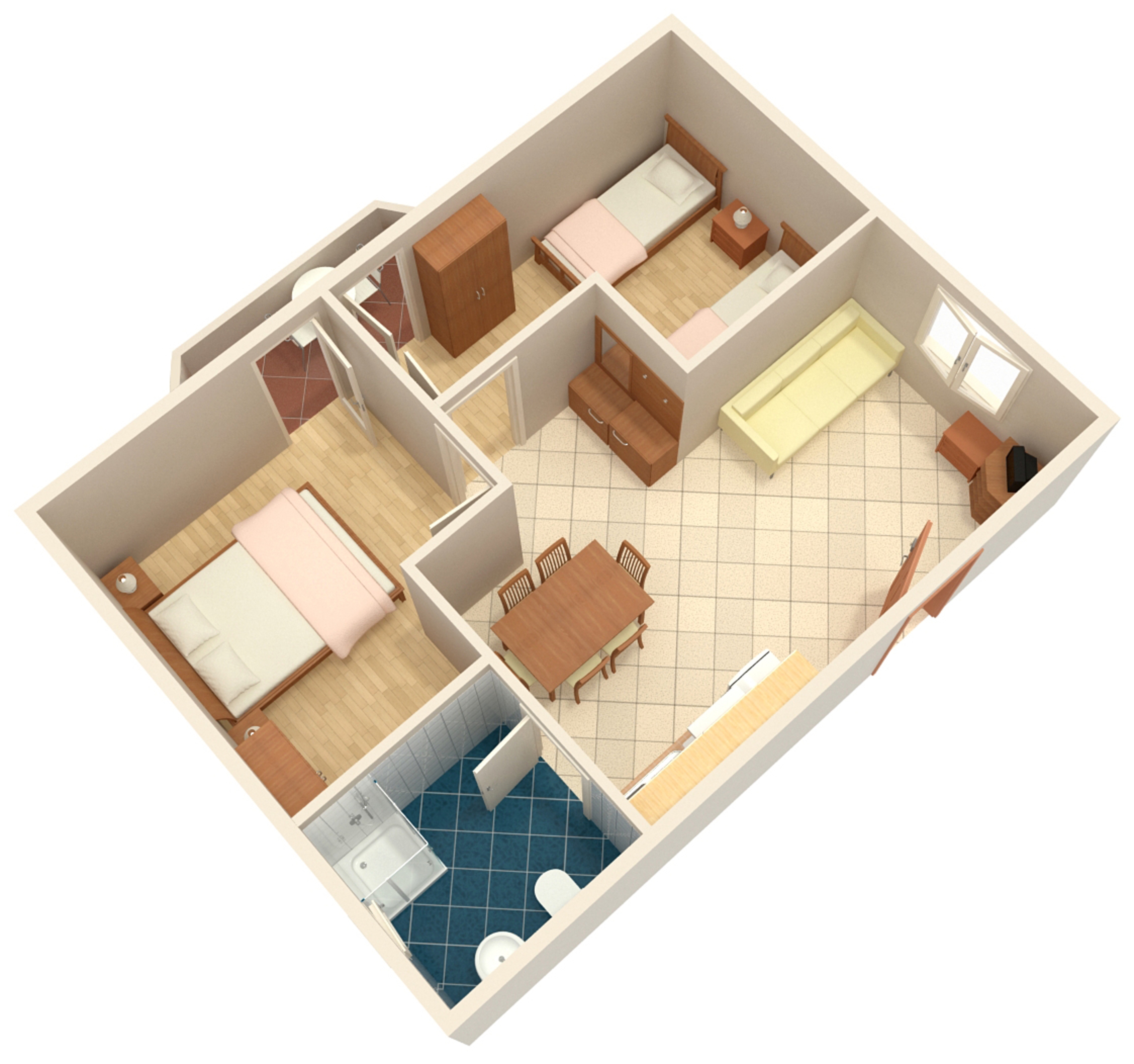Two bedroom apartment with balcony and sea view Medulin  A-b