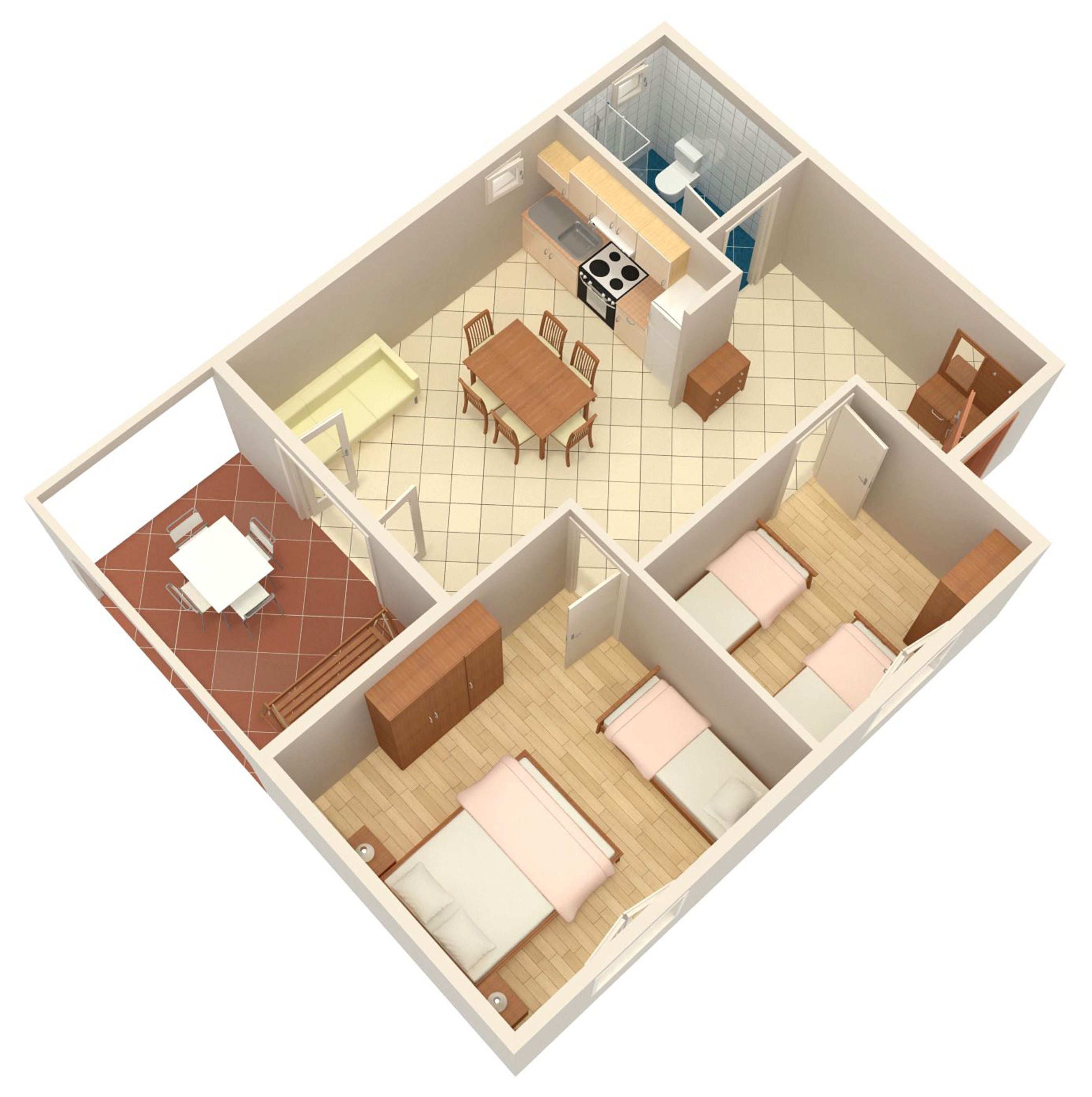 Two bedroom apartment with terrace Medulin  A-c