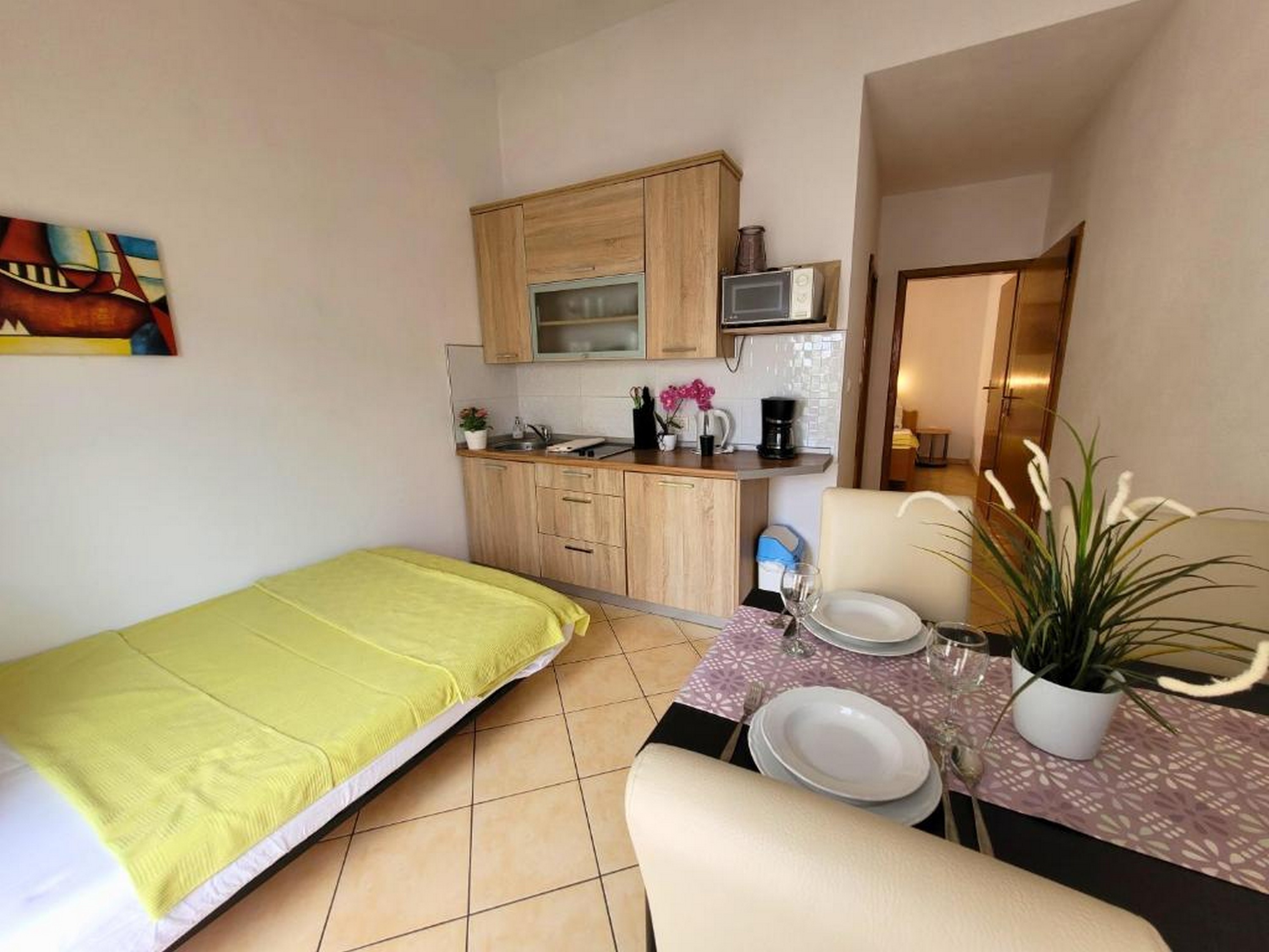 One bedroom apartment with balcony and sea view Vir  A-a