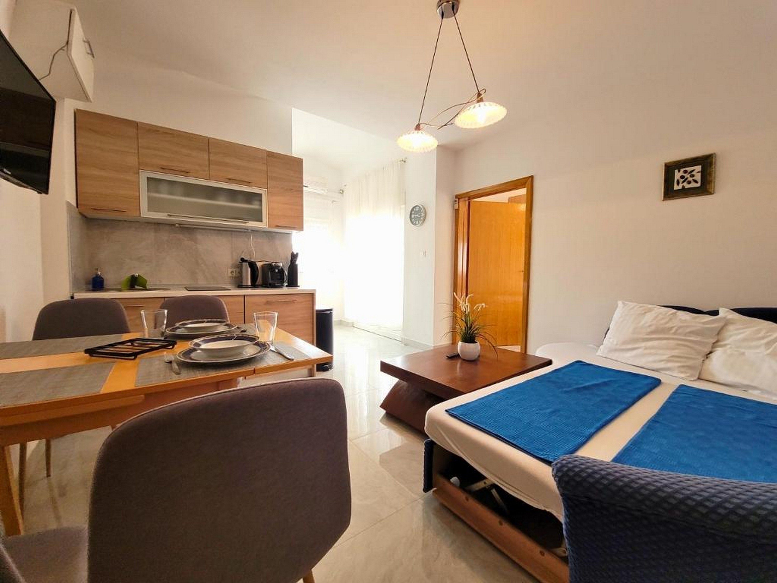 One bedroom apartment with balcony and sea view Vir  A-c
