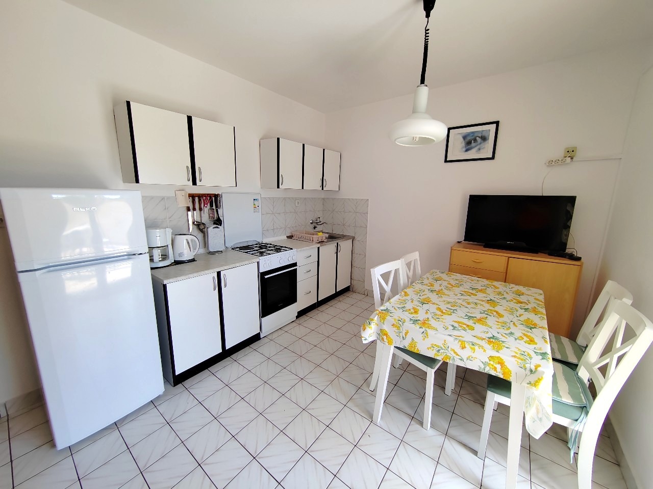Two bedroom apartment with balcony Barbat, Rab  A-b