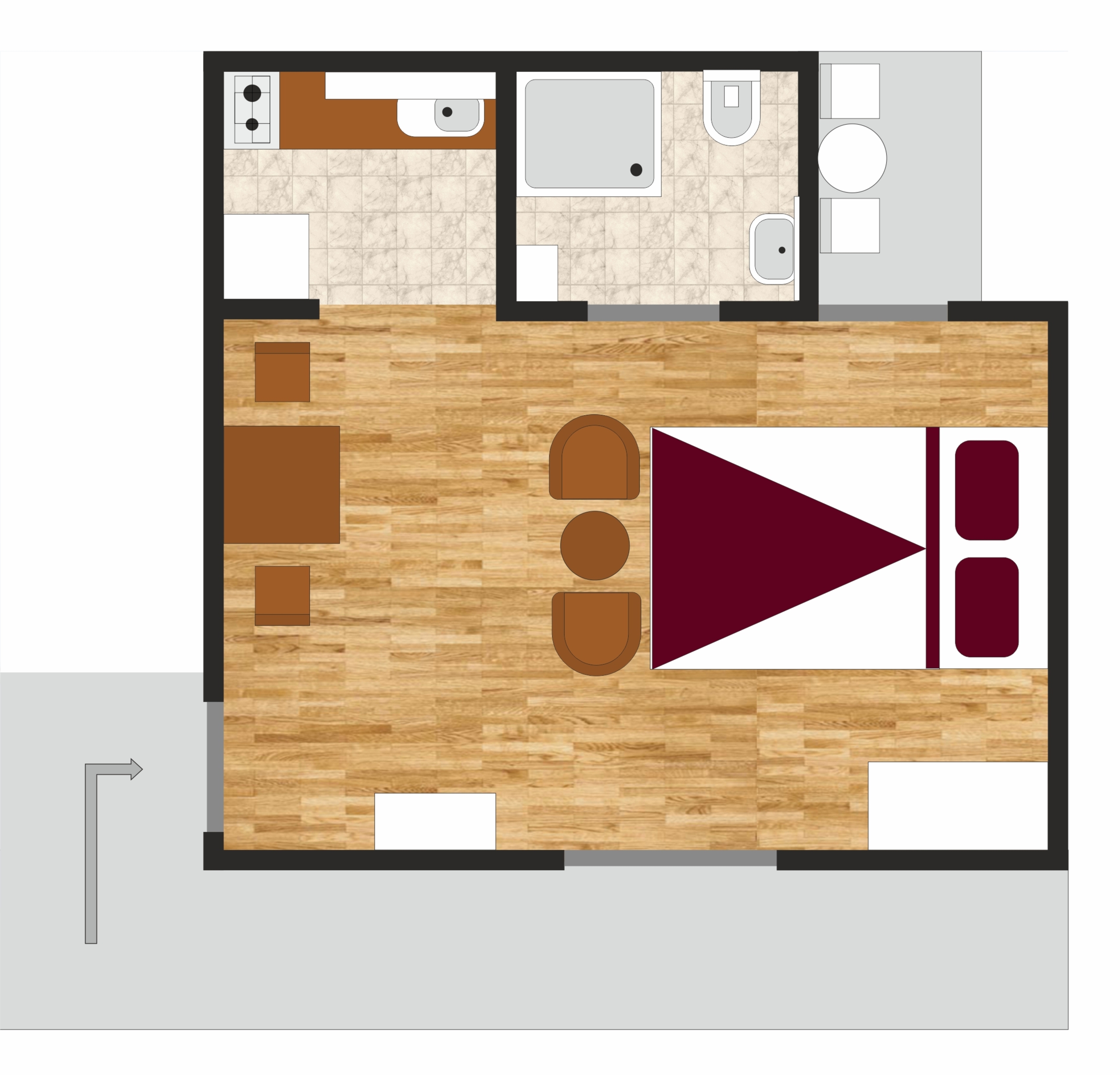 Studio flat with balcony Poreč  AS-a