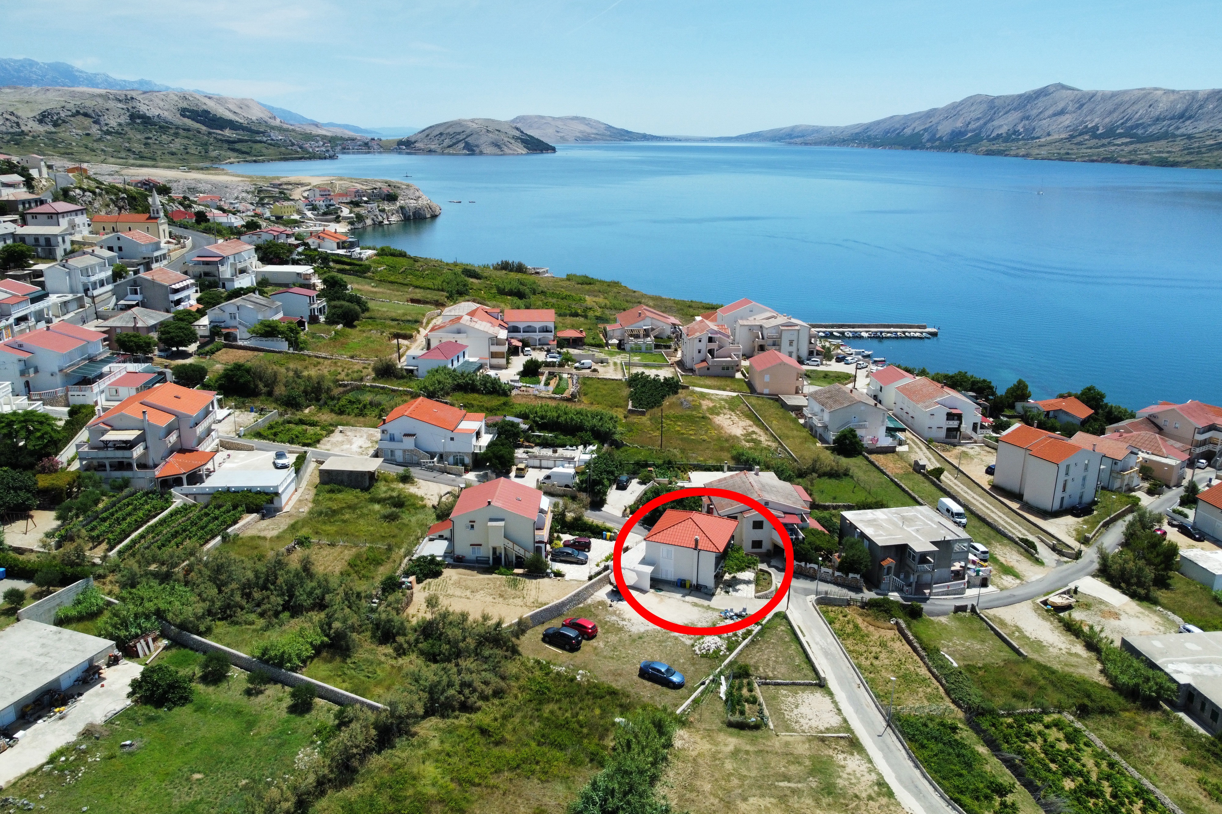 Trosobna hiša S teraso in pogledom na morje Zubovići, Pag  K