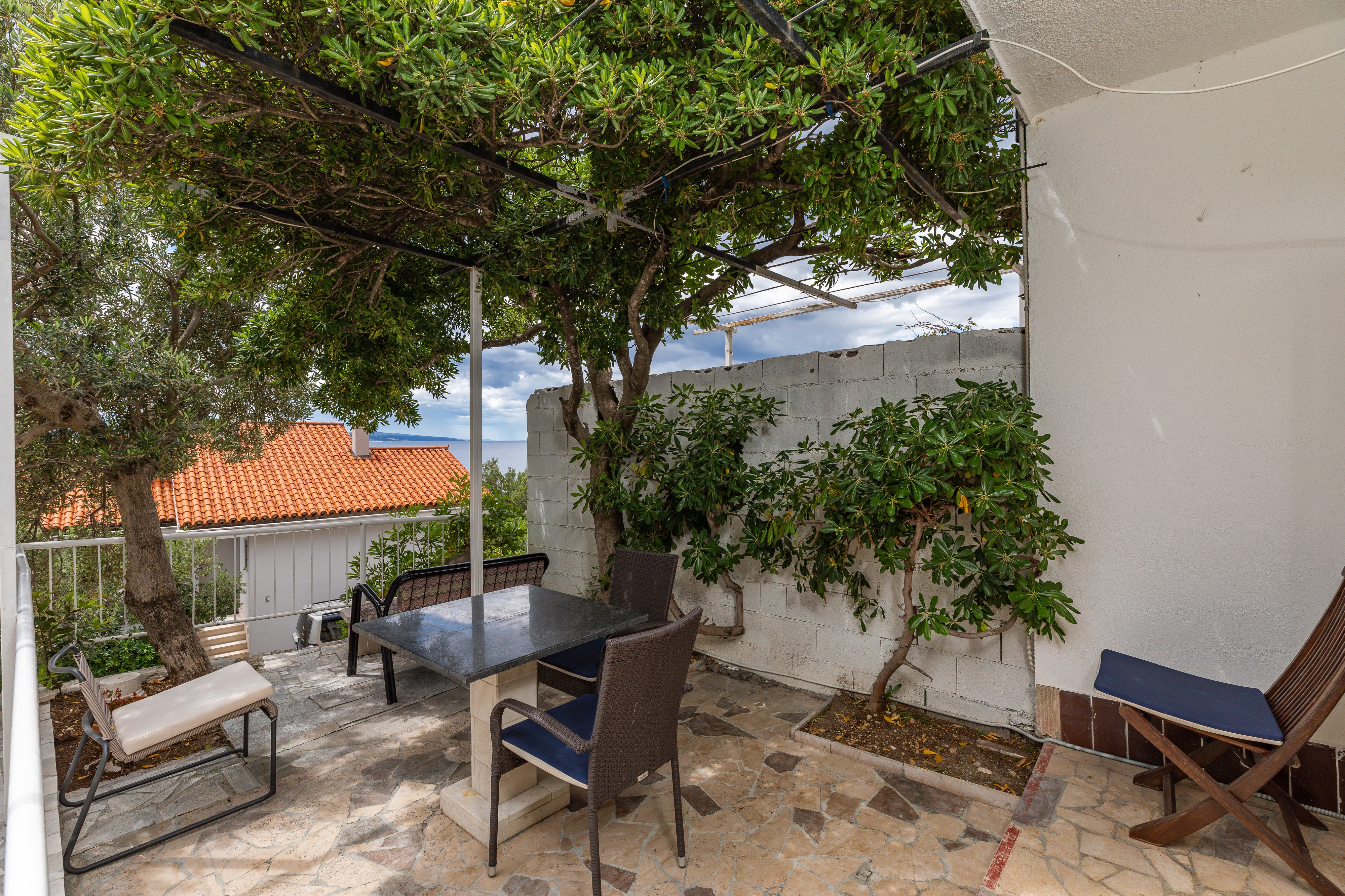 One bedroom apartment with terrace and sea view Brela, Makarska (A-22910-a)