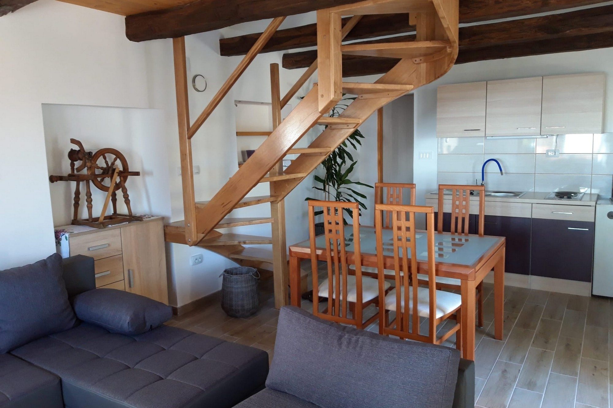 One bedroom apartment with terrace Kalnik, Podravina  A-a