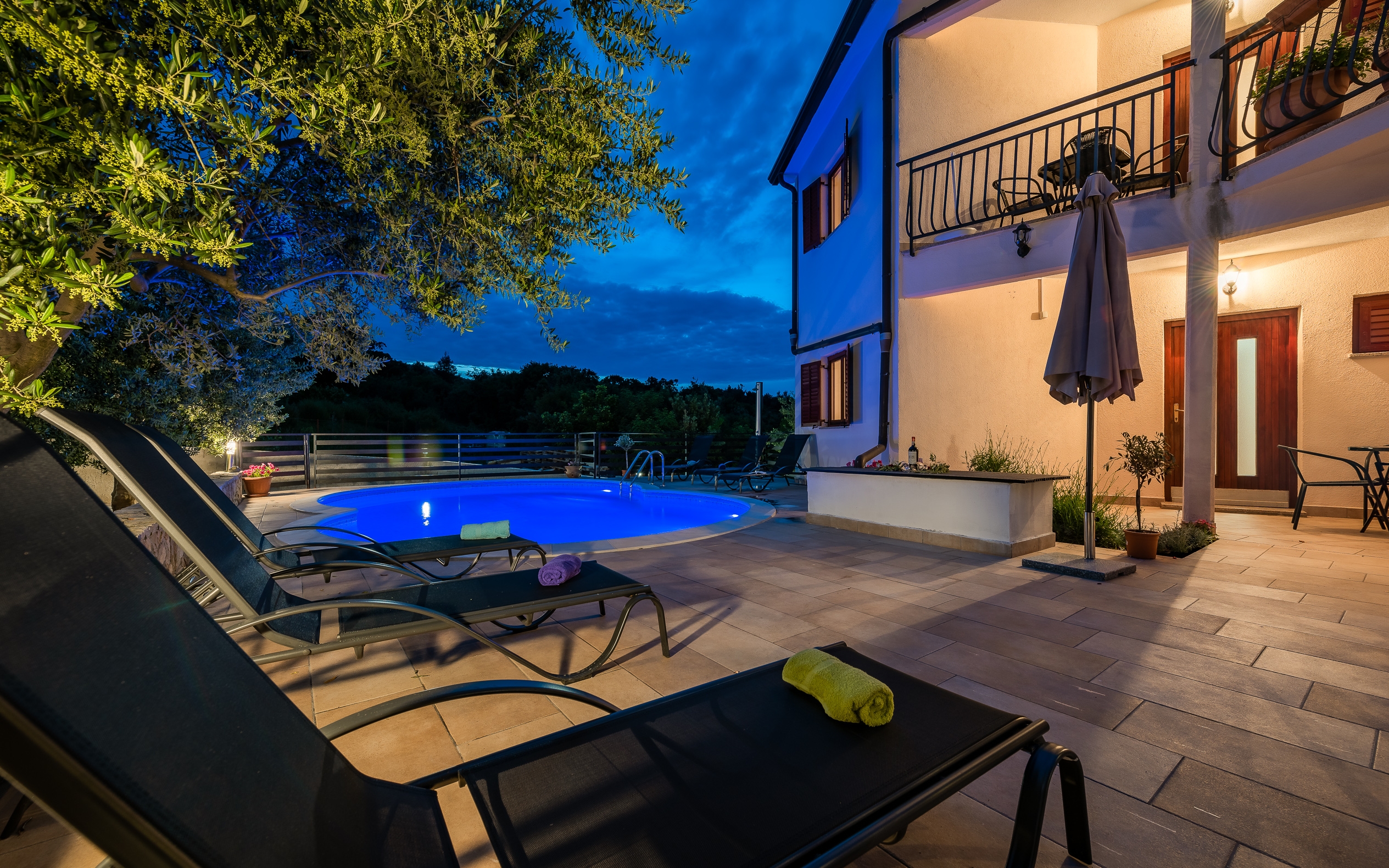 One bedroom apartment with terrace and sea view Drenje, Labin (A-22992-f)