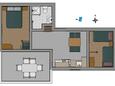 Povljana, Půdorys v ubytování typu apartment, WiFi.