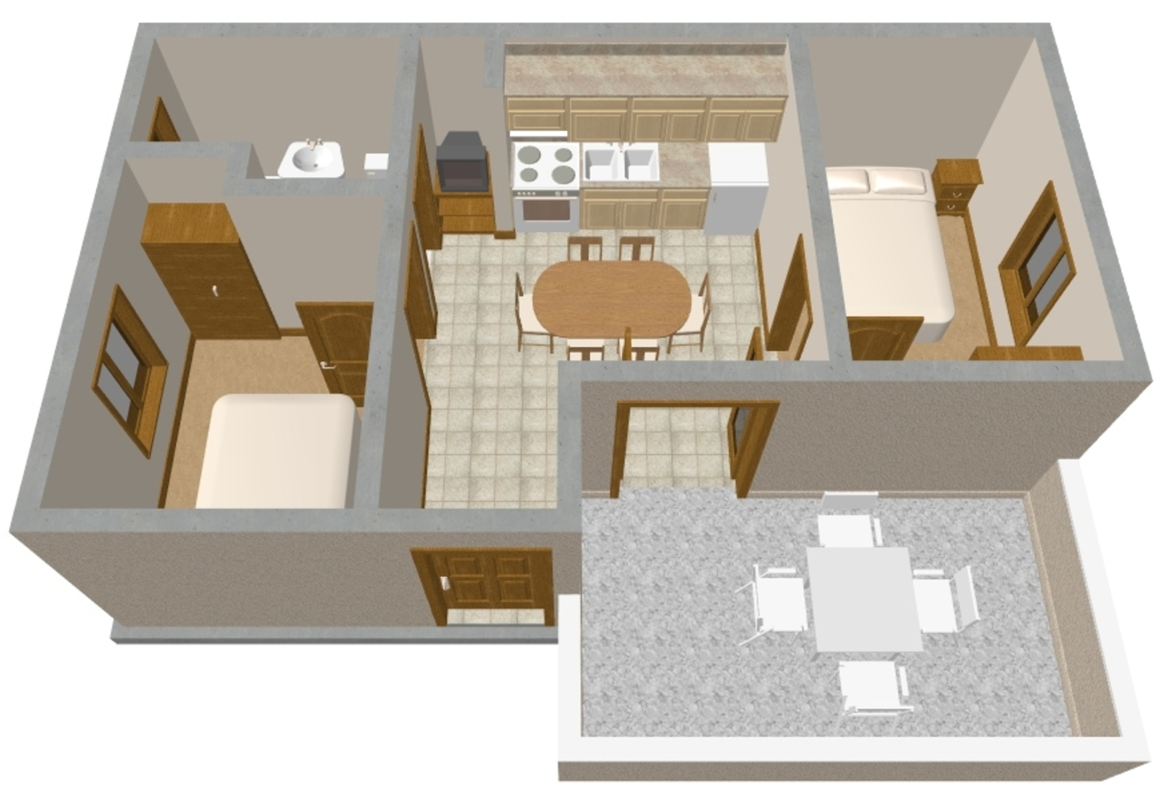 Two bedroom apartment with terrace and sea view Povljana, Pag  A-c