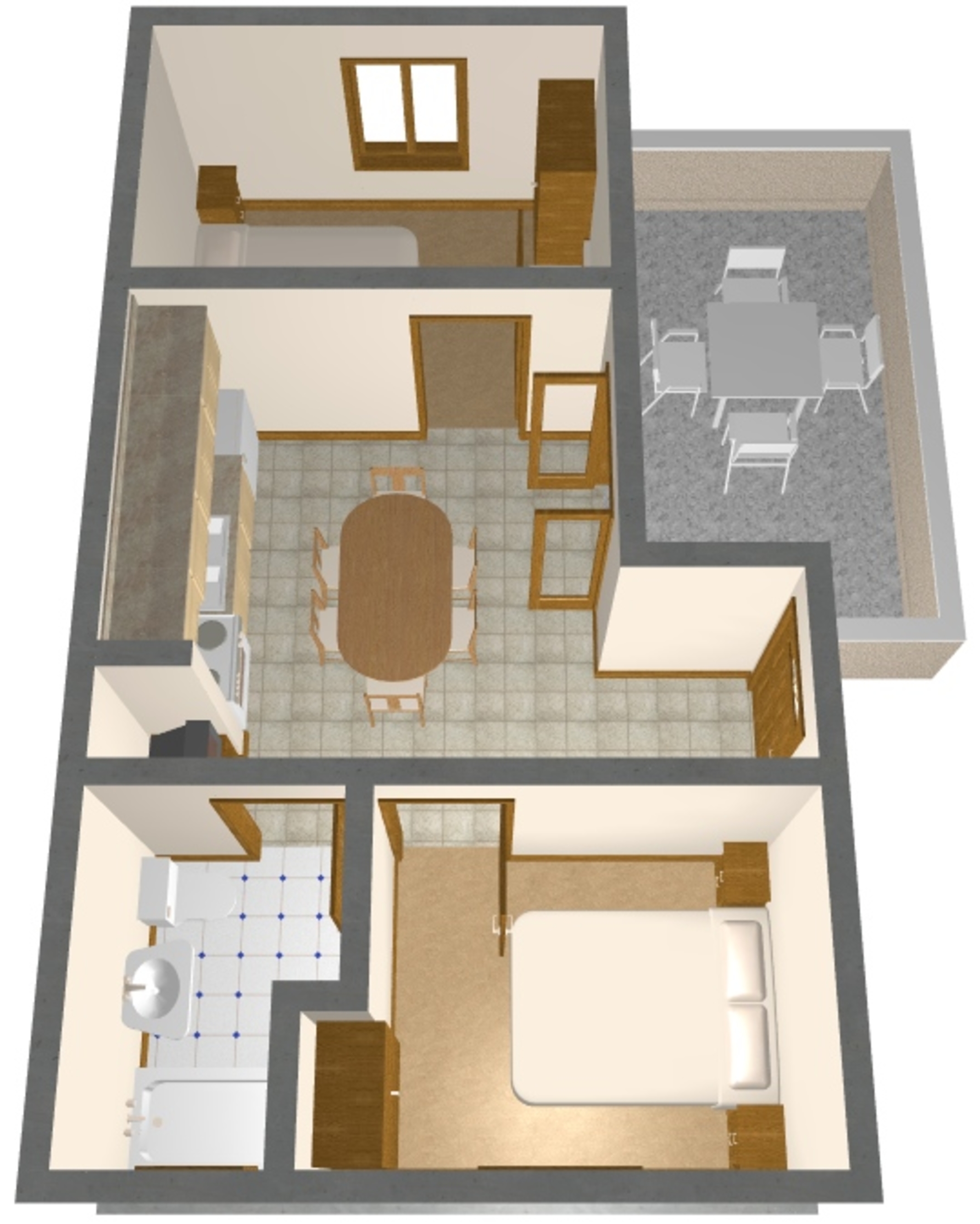 Two bedroom apartment with terrace and sea view Povljana, Pag  A-c